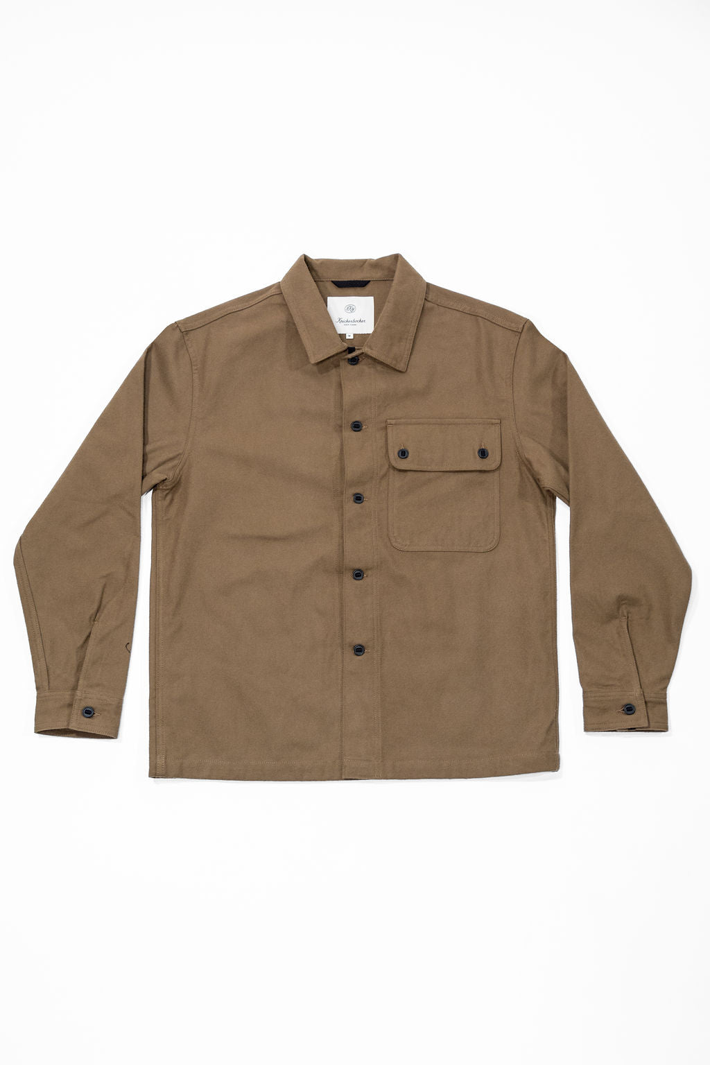Knickerbocker Market Compact Cotton Overshirt - Moss