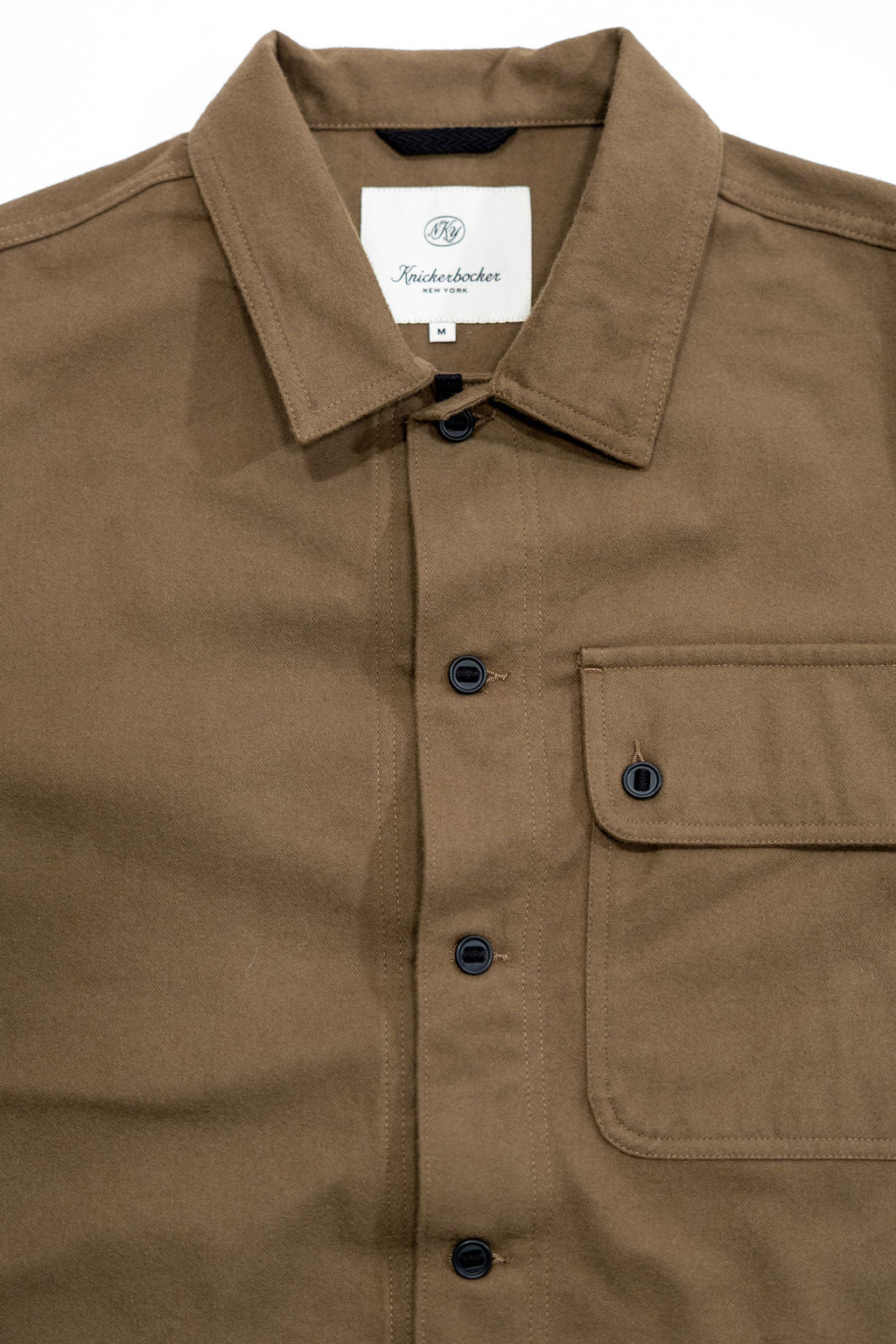 Knickerbocker Market Compact Cotton Overshirt - Moss