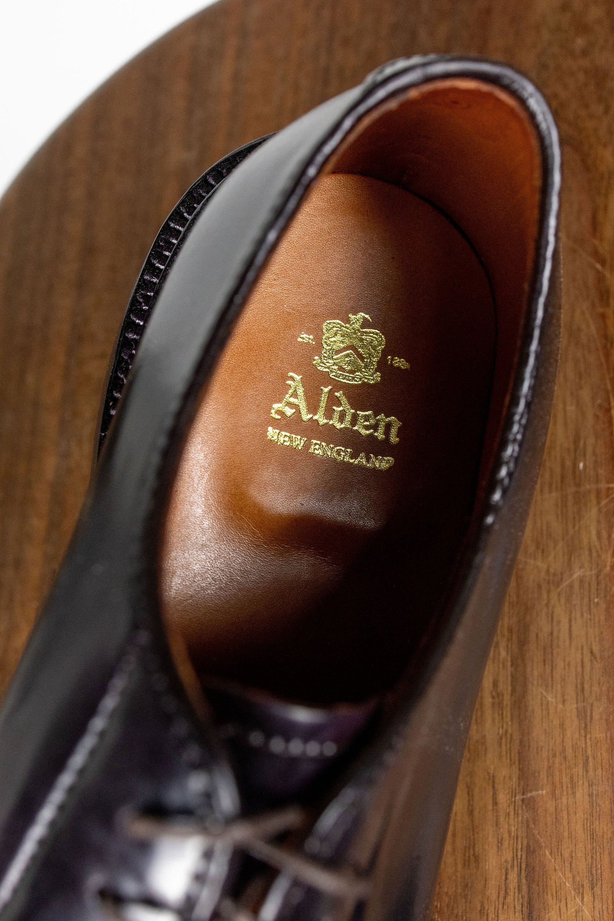 Alden 990 Plain Toe Blucher - Color 8 Shell Cordovan