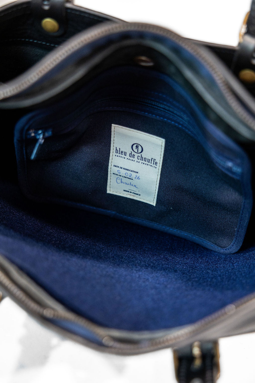 Bleu de Chauffe Folder Business Bag - Black