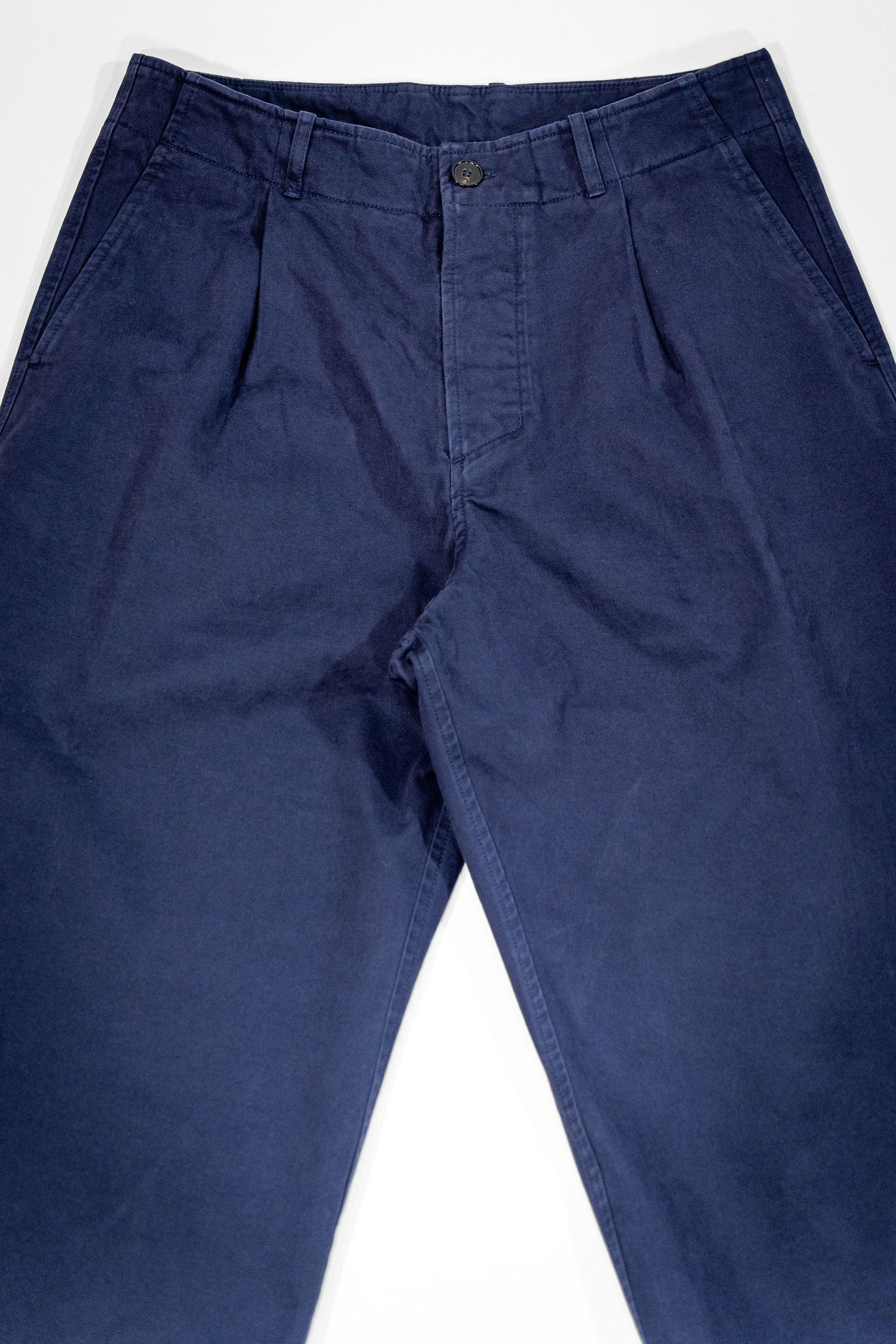 Hansen Garments Bobby Wide Pleated Trousers - Marine