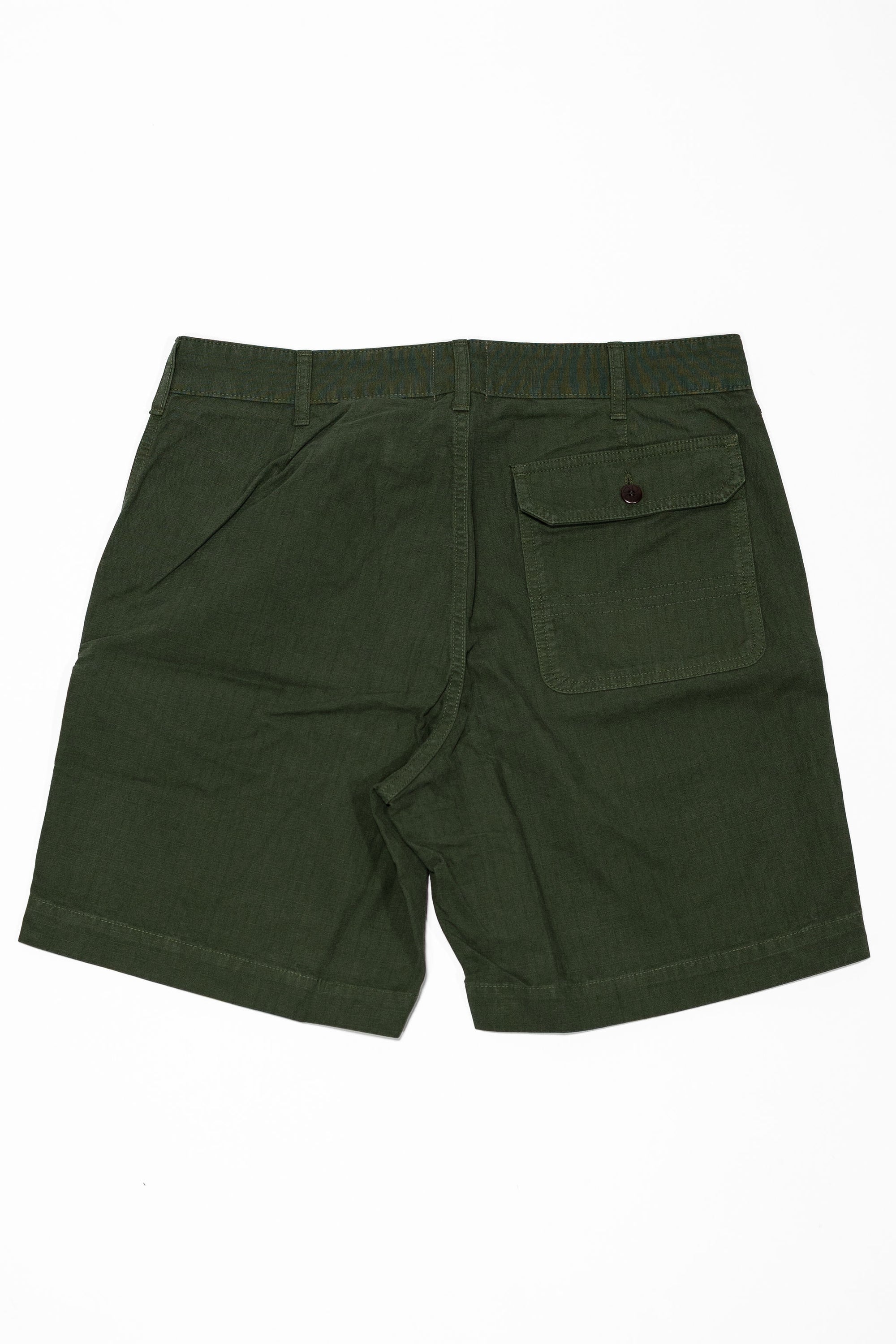 Heimat Textil Journey Short - Military Green Rip Stop Cotton