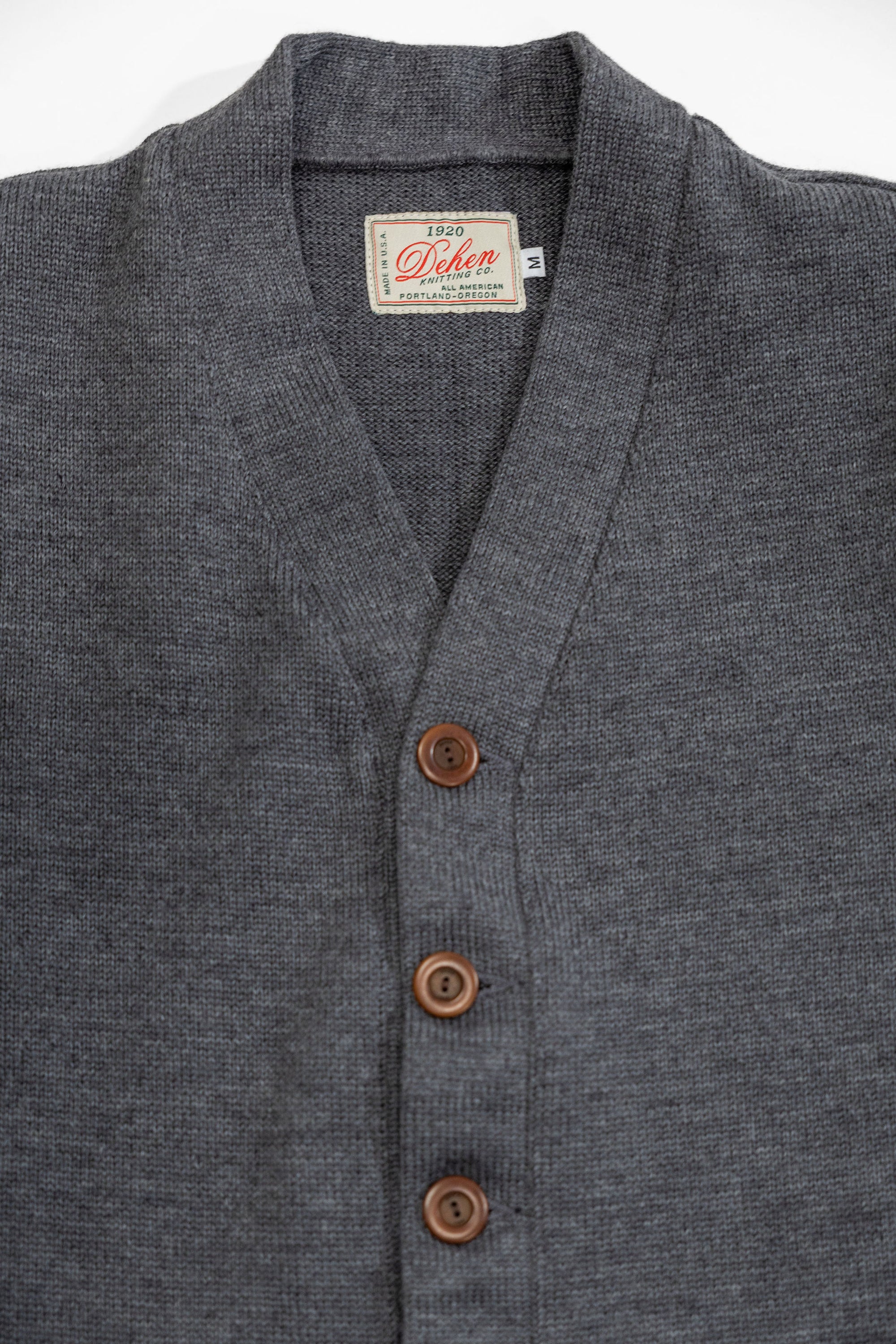 Dehen 1920 Classic Cardigan - Charcoal