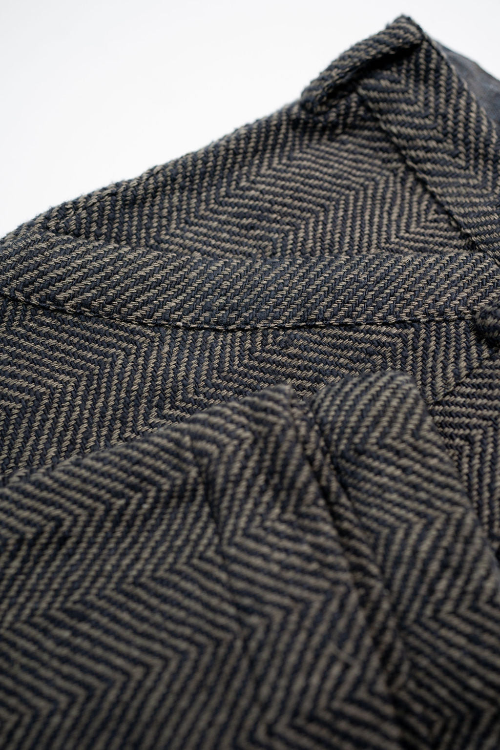 Indi + Ash Issac Pant - Iron/Charcoal Handspun Herringbone