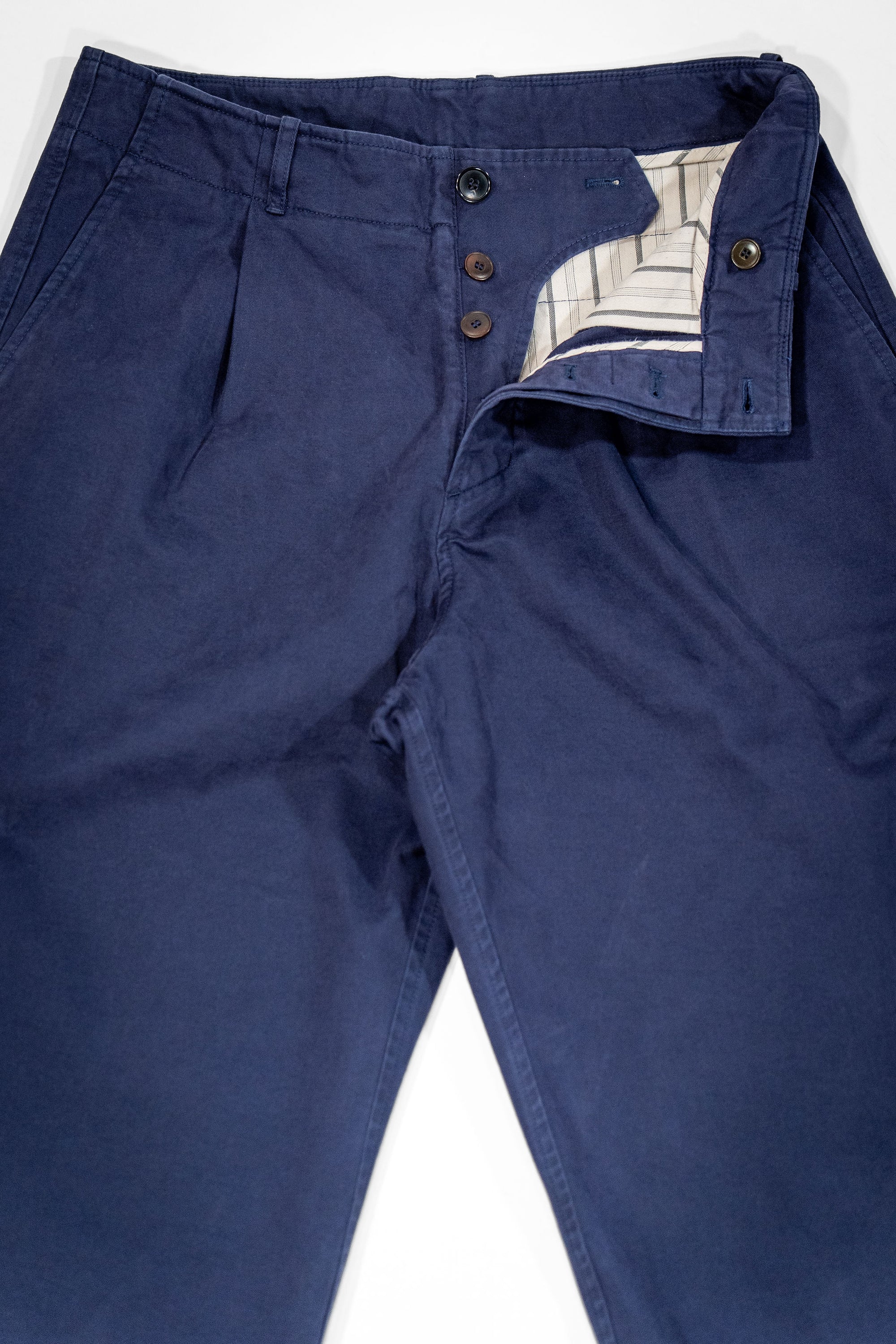 Hansen Garments Bobby Wide Pleated Trousers - Marine