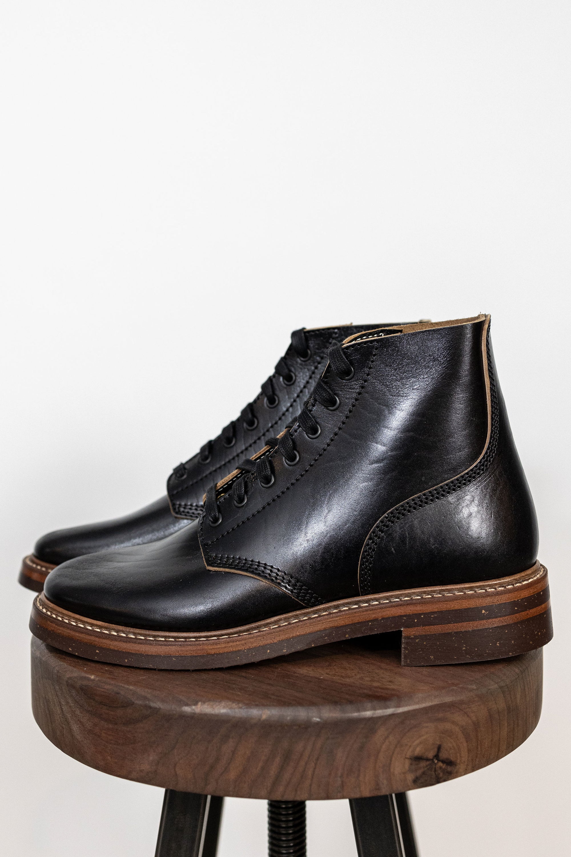 John Lofgren M-43 Service Shoes - Shinki Hikaku Black Teacore Horsebutt