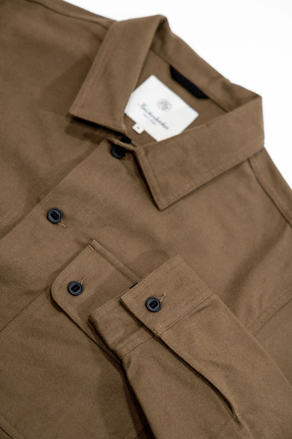 Knickerbocker Market Compact Cotton Overshirt - Moss