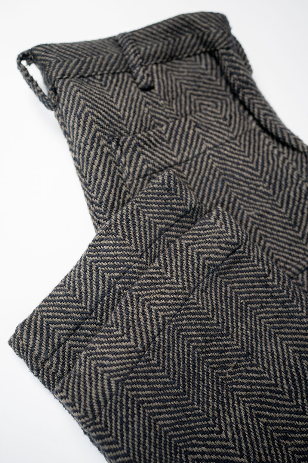 Indi + Ash Issac Pant - Iron/Charcoal Handspun Herringbone