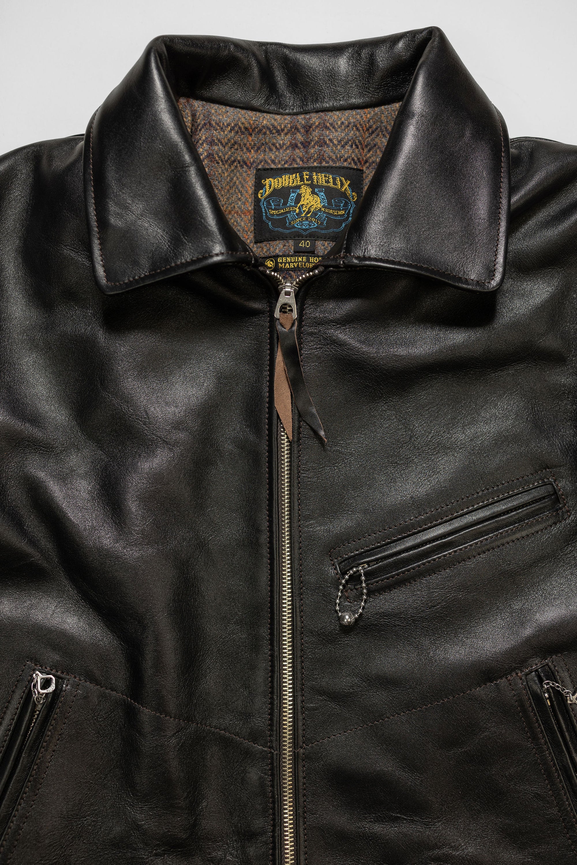 Double Helix Hugging The Curve - Black Teacore Horsehide
