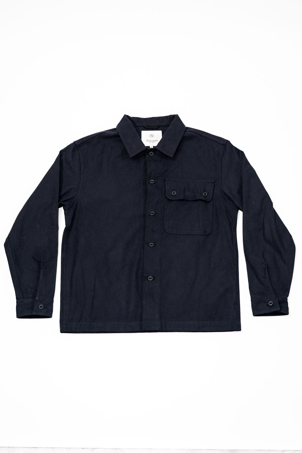 Knickerbocker Market Compact Cotton Overshirt - Black