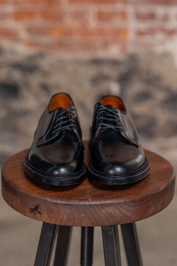 Alden 9901 Plain Toe Blucher - Black Shell Cordovan - Franklin & Poe