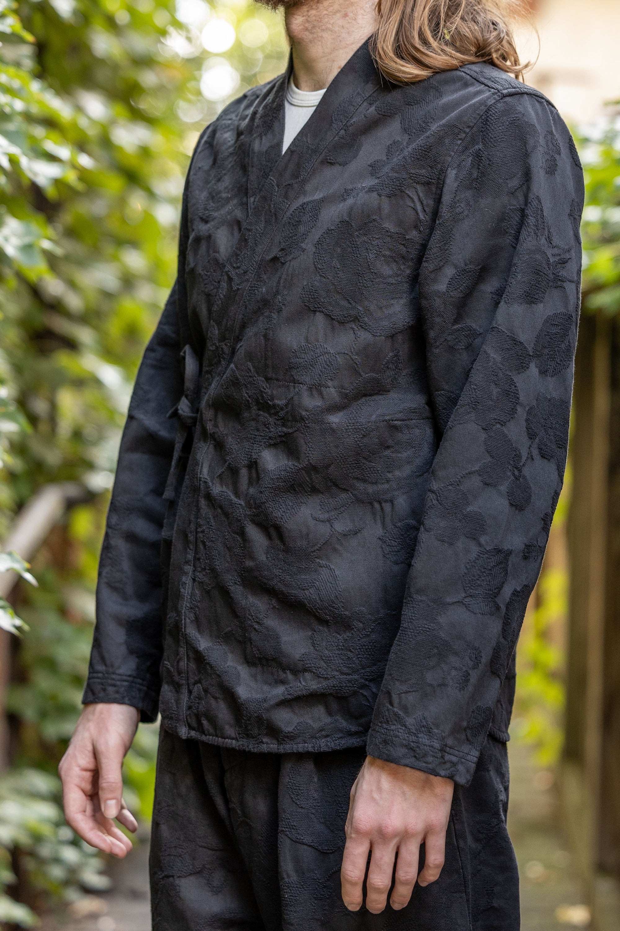 Hansen Garments Roman Loose Cut Jacket - Black Flowers