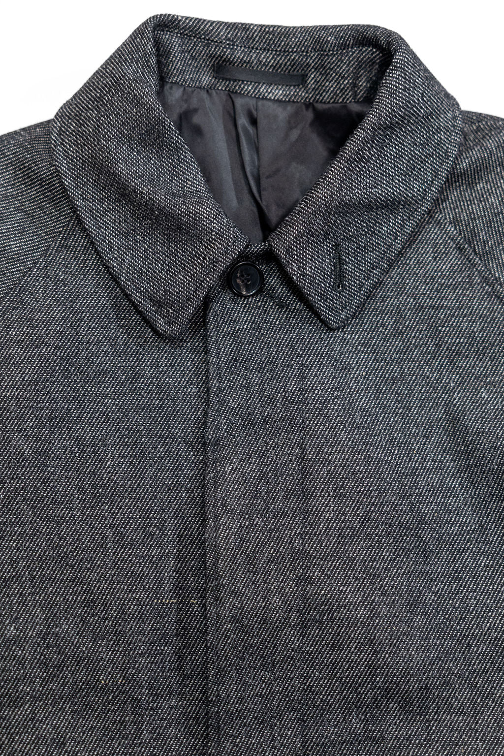 Knickerbocker Hudson Shetland Overcoat - Black Pepper Wool & Linen