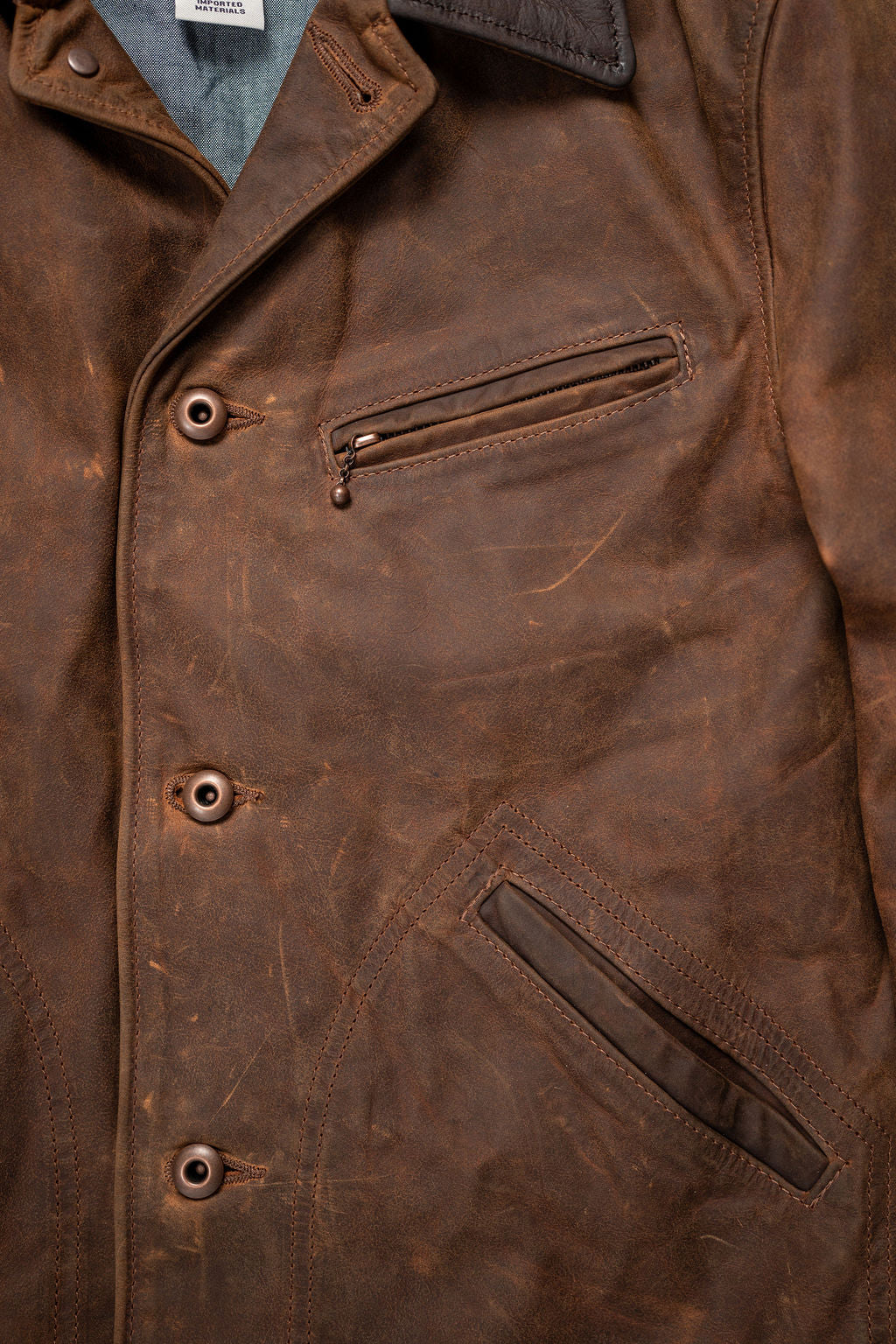 Schott NYC 538 Nubuck Cowhide Mechanic's Jacket - Brown