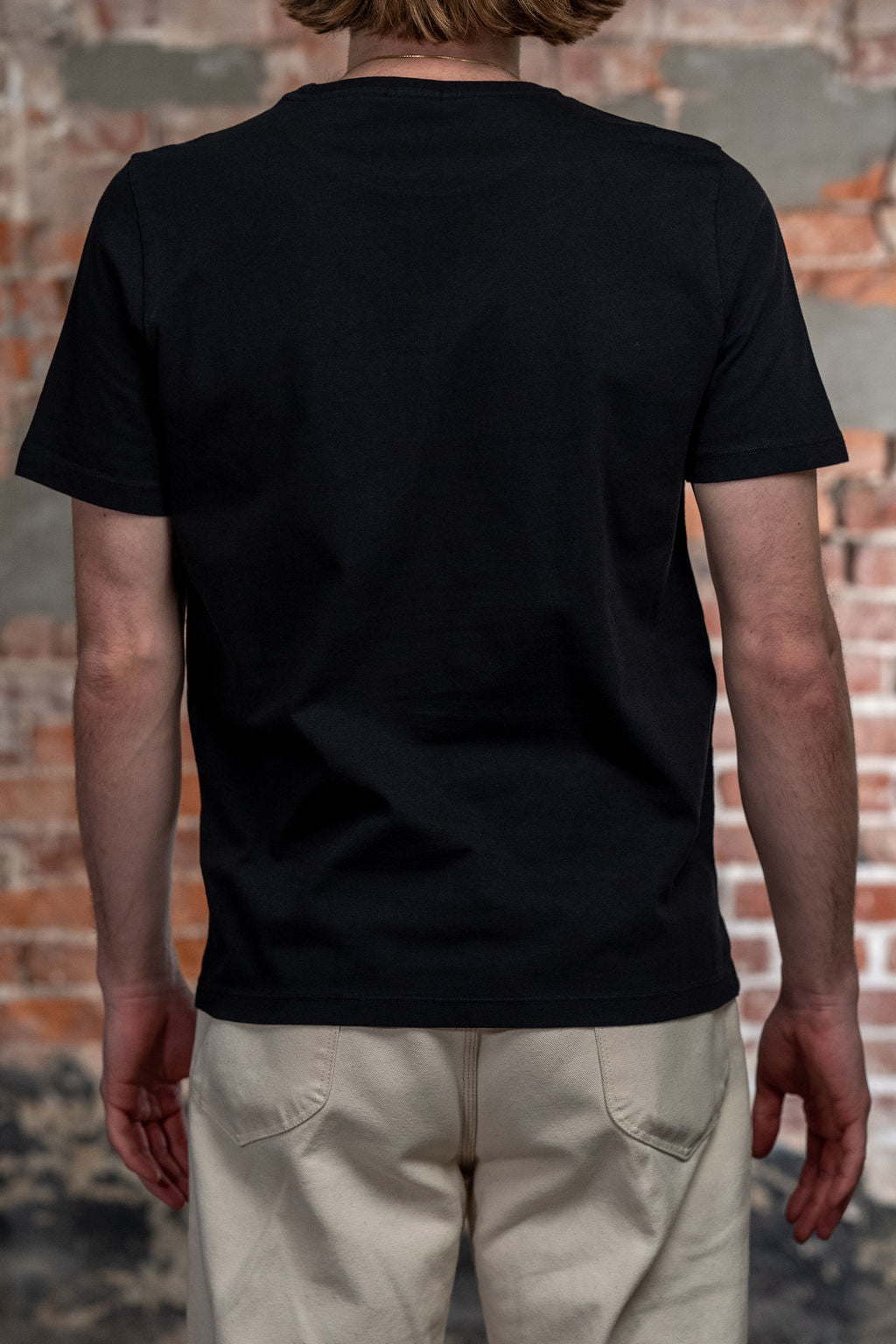 Hansen Garments Julian Crew Neck T-Shirt - Black on model back