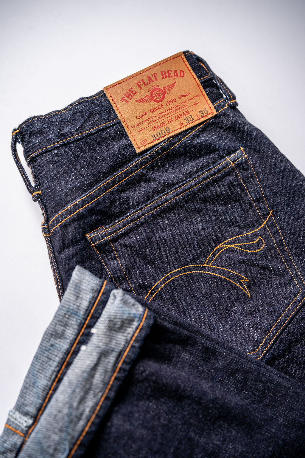 The Flat Head FN-3009 Slim Straight - 14.5oz Selvedge Denim (One Washed)