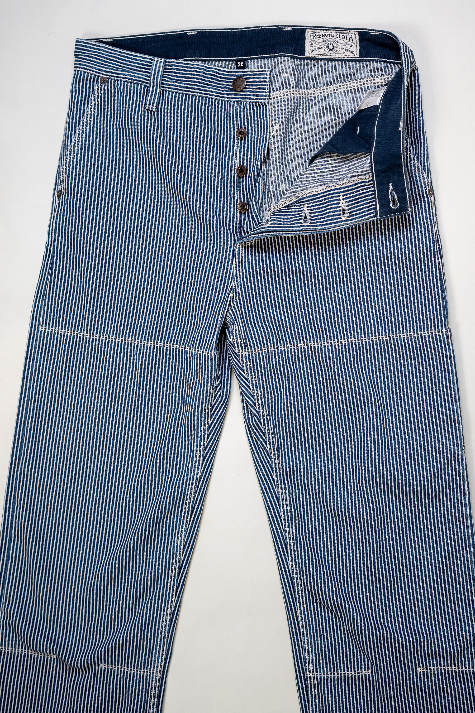 Freenote Cloth Ortega Pant - Indigo Stripe