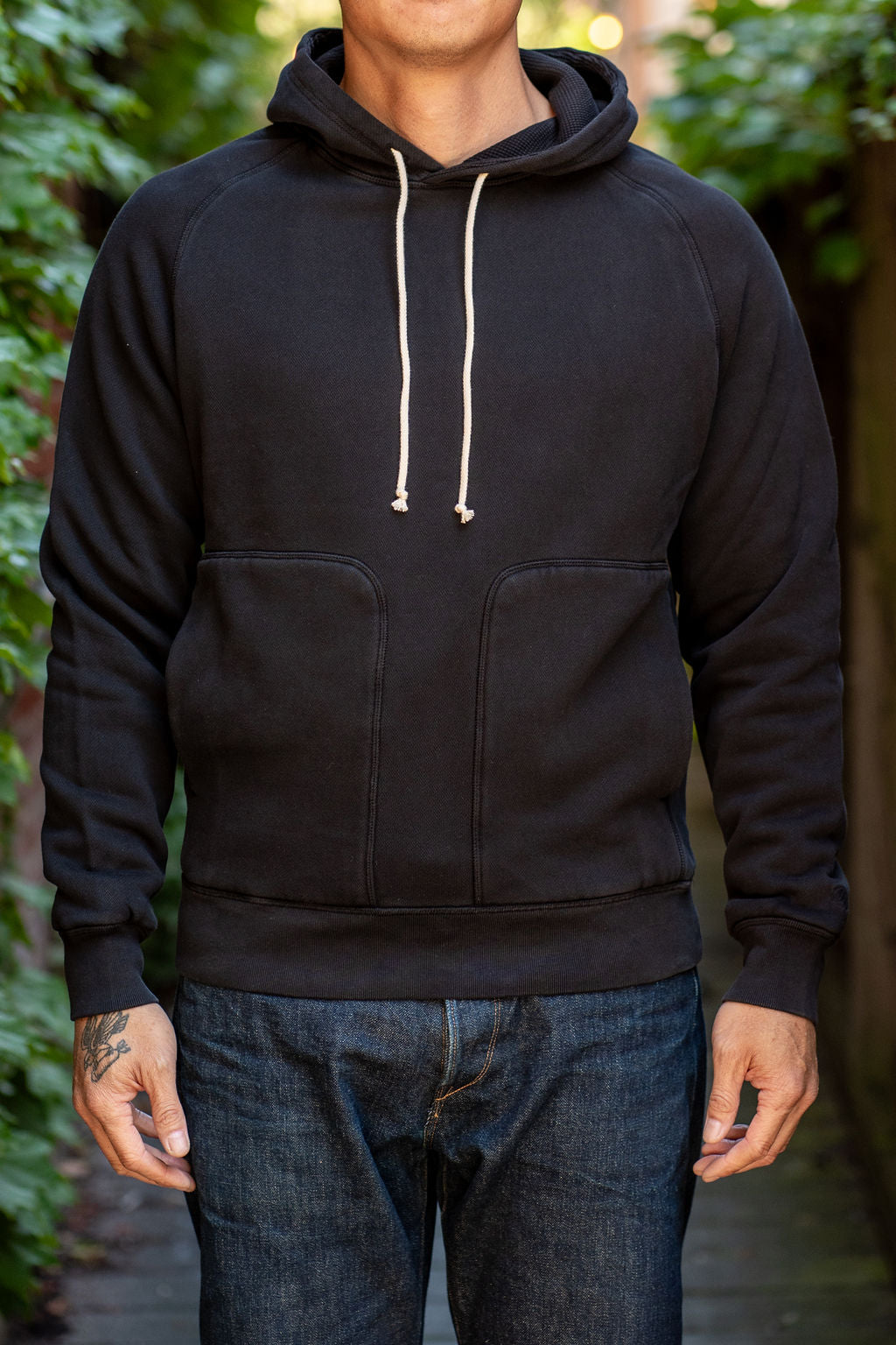 Knickerbocker Double Face Waffle Hoodie - Black