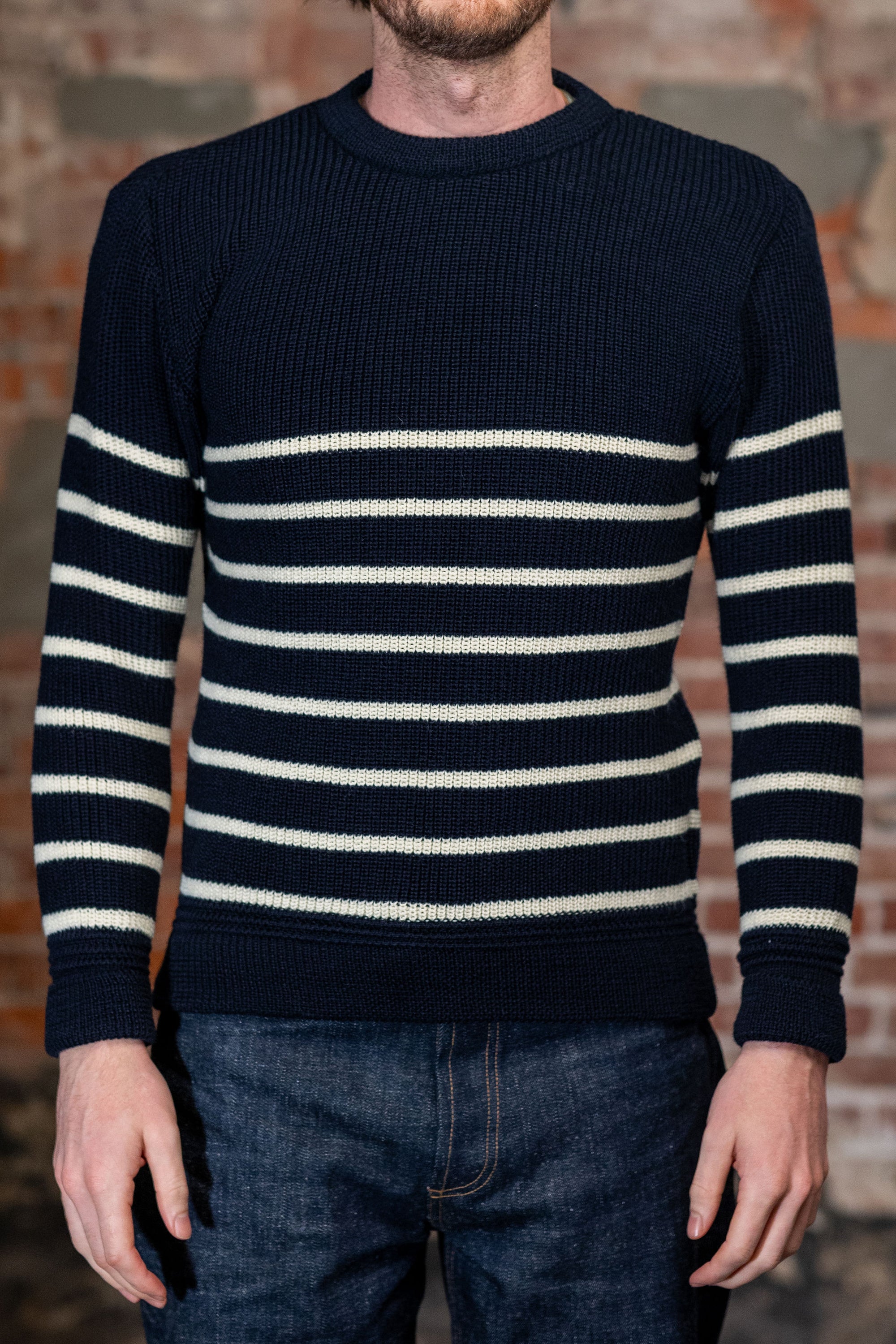 Heimat Textil Signal Sweater - Ink/Seashell Mariner