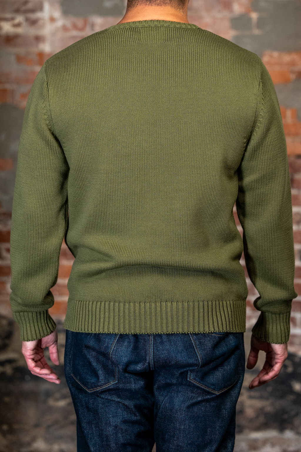 Knickerbocker Ivy Cotton Sweater - Olive