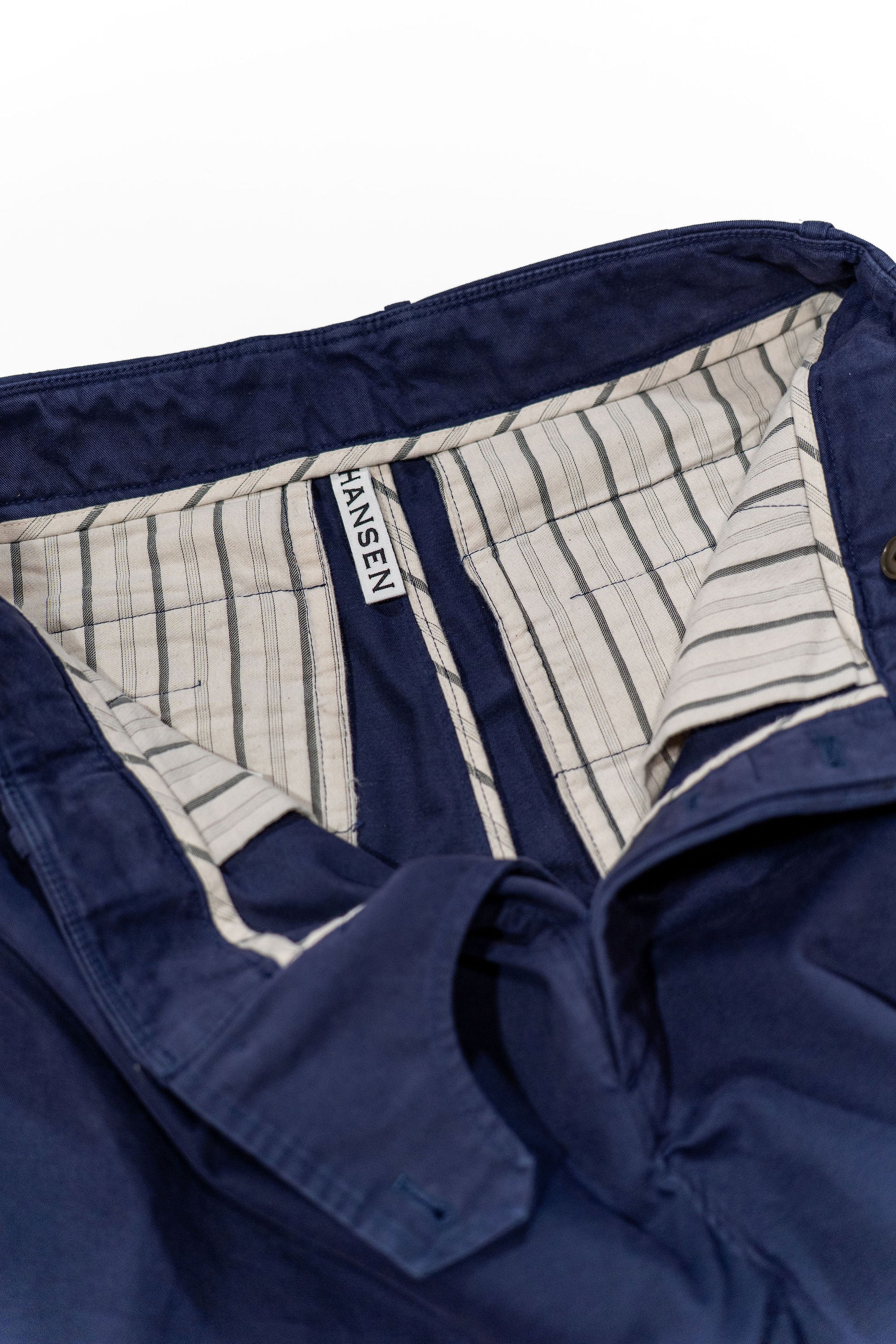 Hansen Garments Bobby Wide Pleated Trousers - Marine