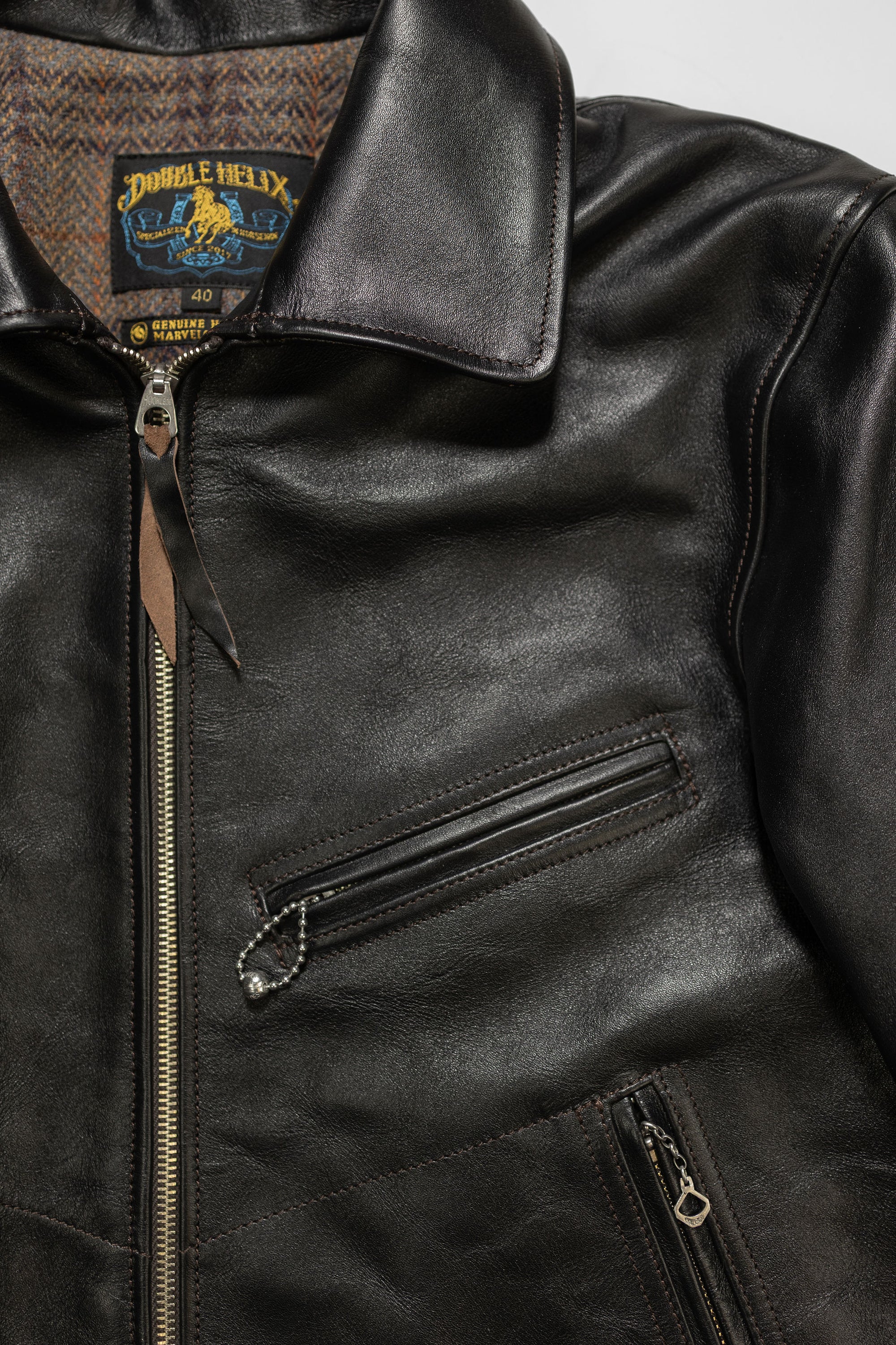 Double Helix Hugging The Curve - Black Teacore Horsehide