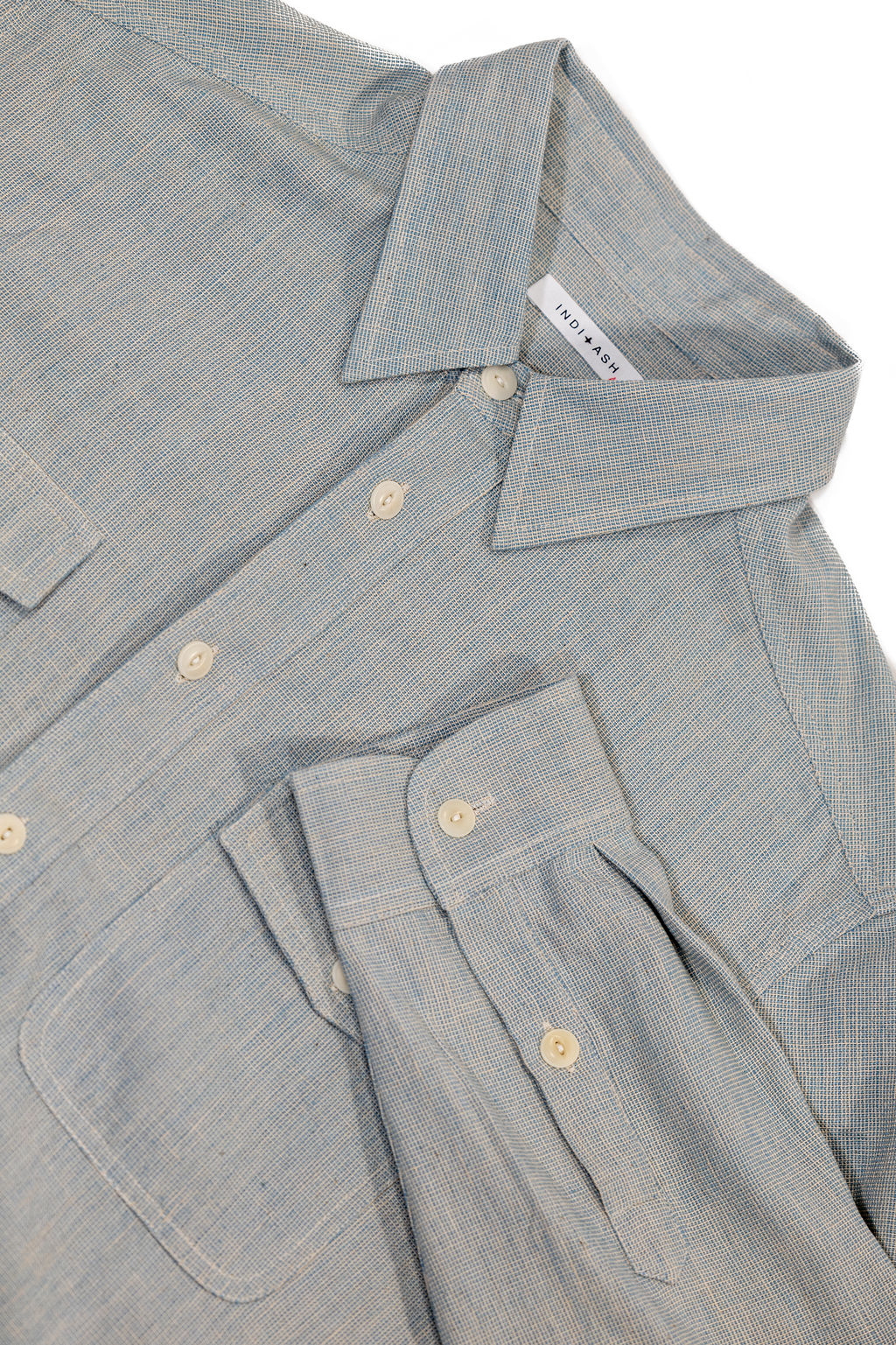 Indi + Ash LS Smith Workshirt - Handwoven Kala Cotton End-on-End