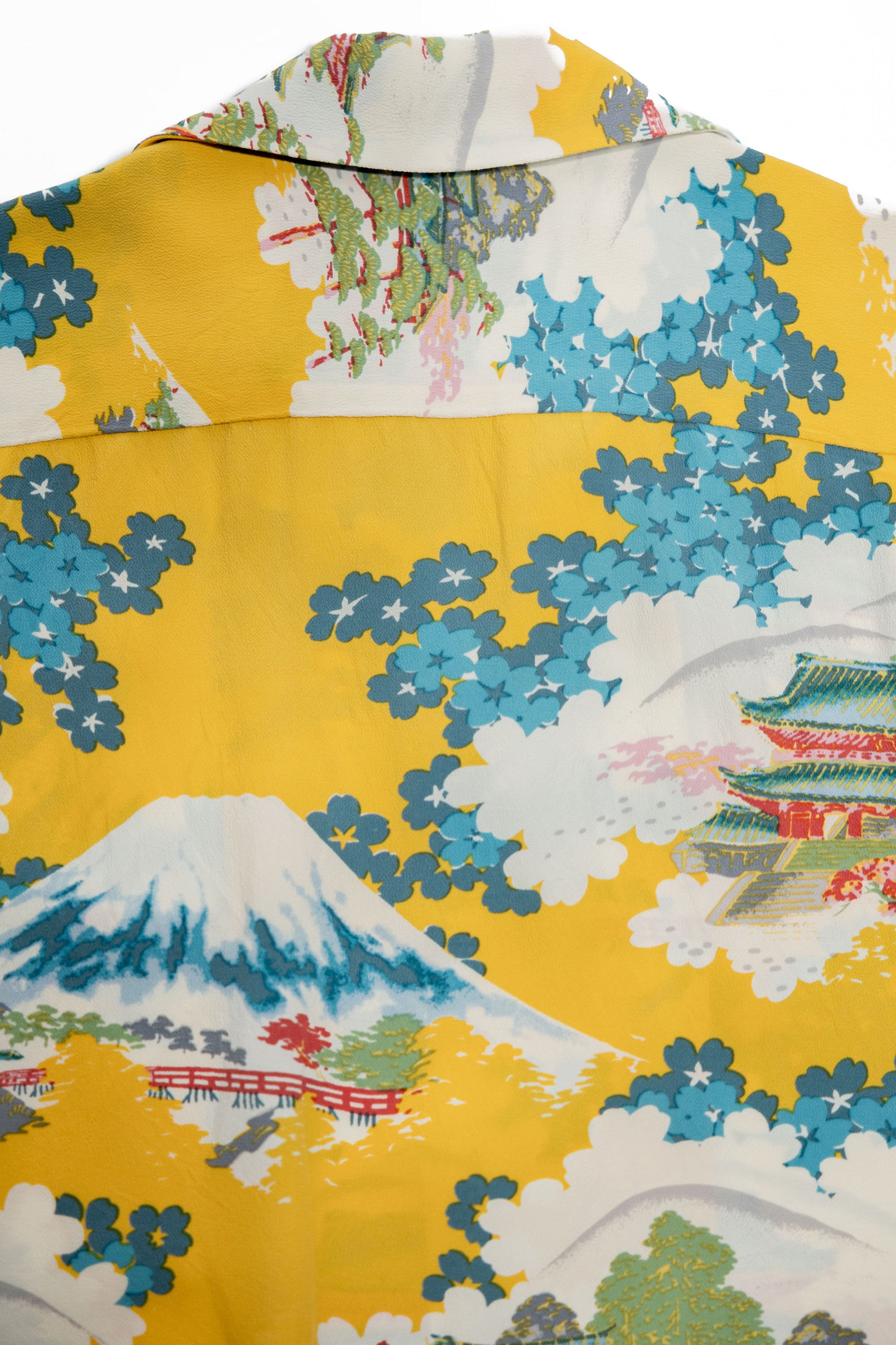 Sun Surf Rayon Hawaiian Shirt “Ancient Capital” - Yellow