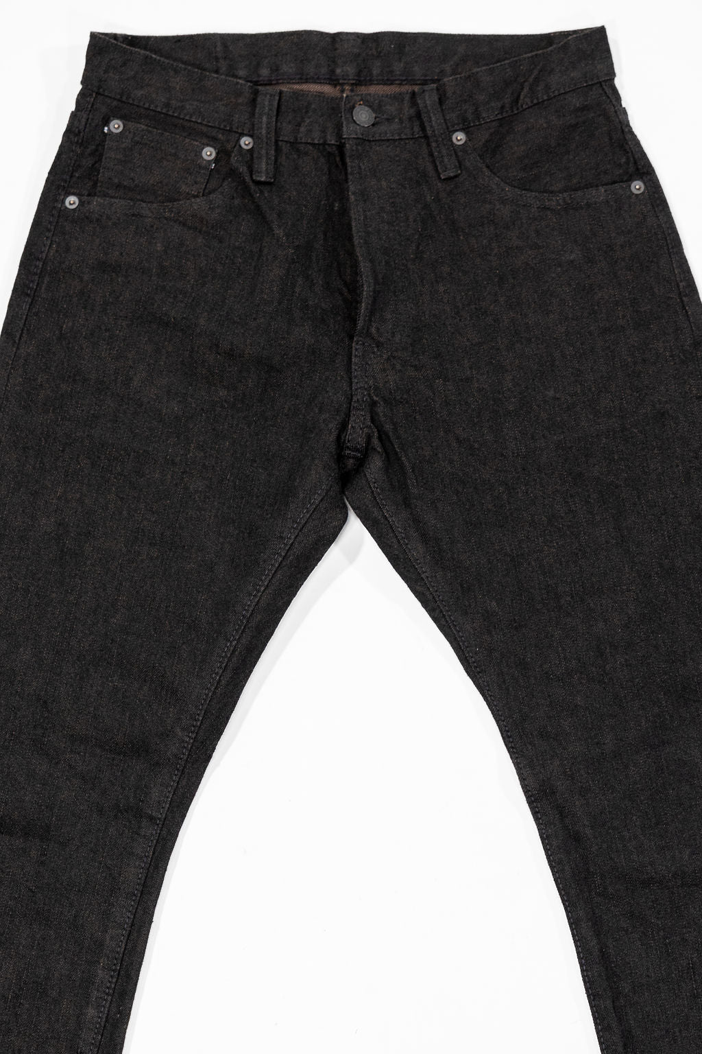 Pure Blue Japan TCD-019-BR Relaxed Tapered - 14oz Teacore Black Denim