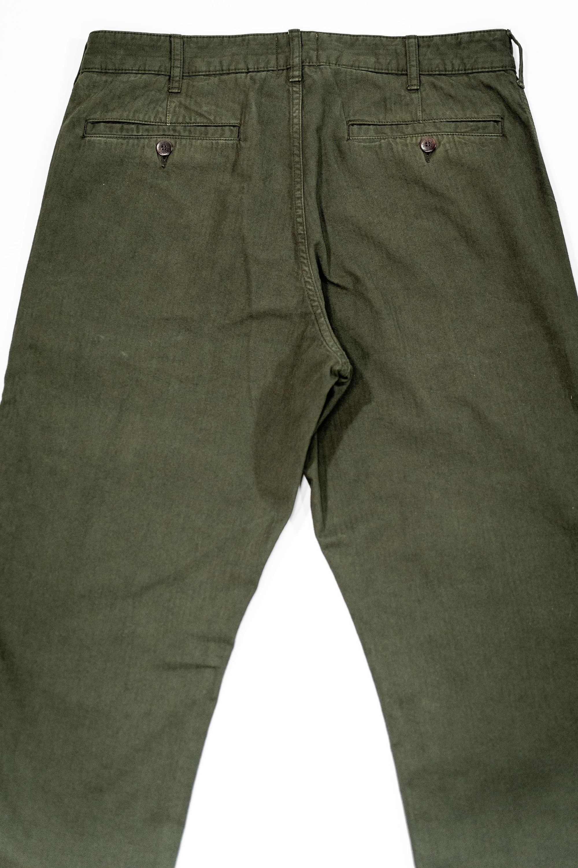 Heimat Textil Journey Pant Jet Pocket - Herringbone Military Green