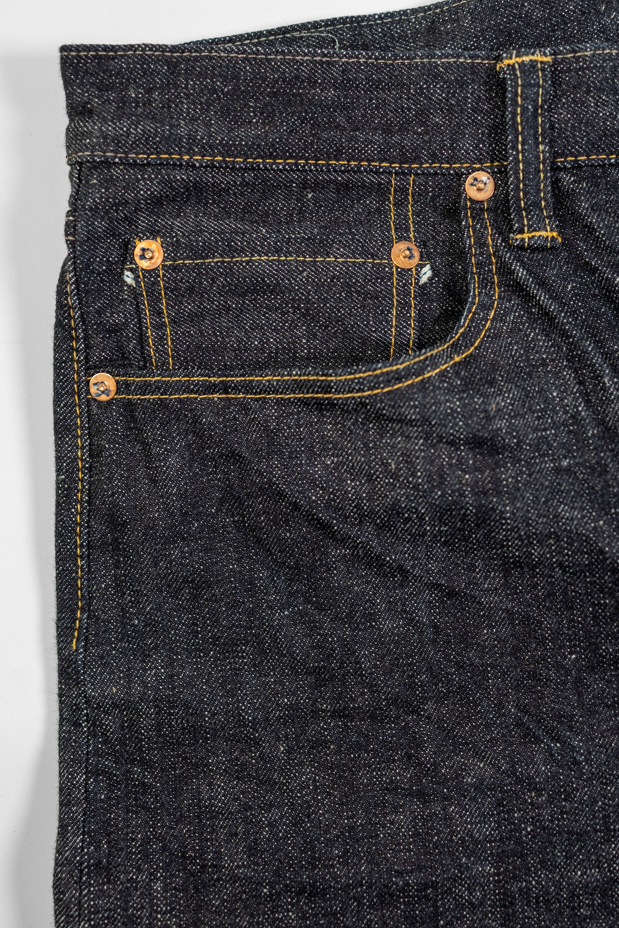 Omoto Denim 0411 15.5oz Nep Denim Straight Fit - Indigo One-Washed