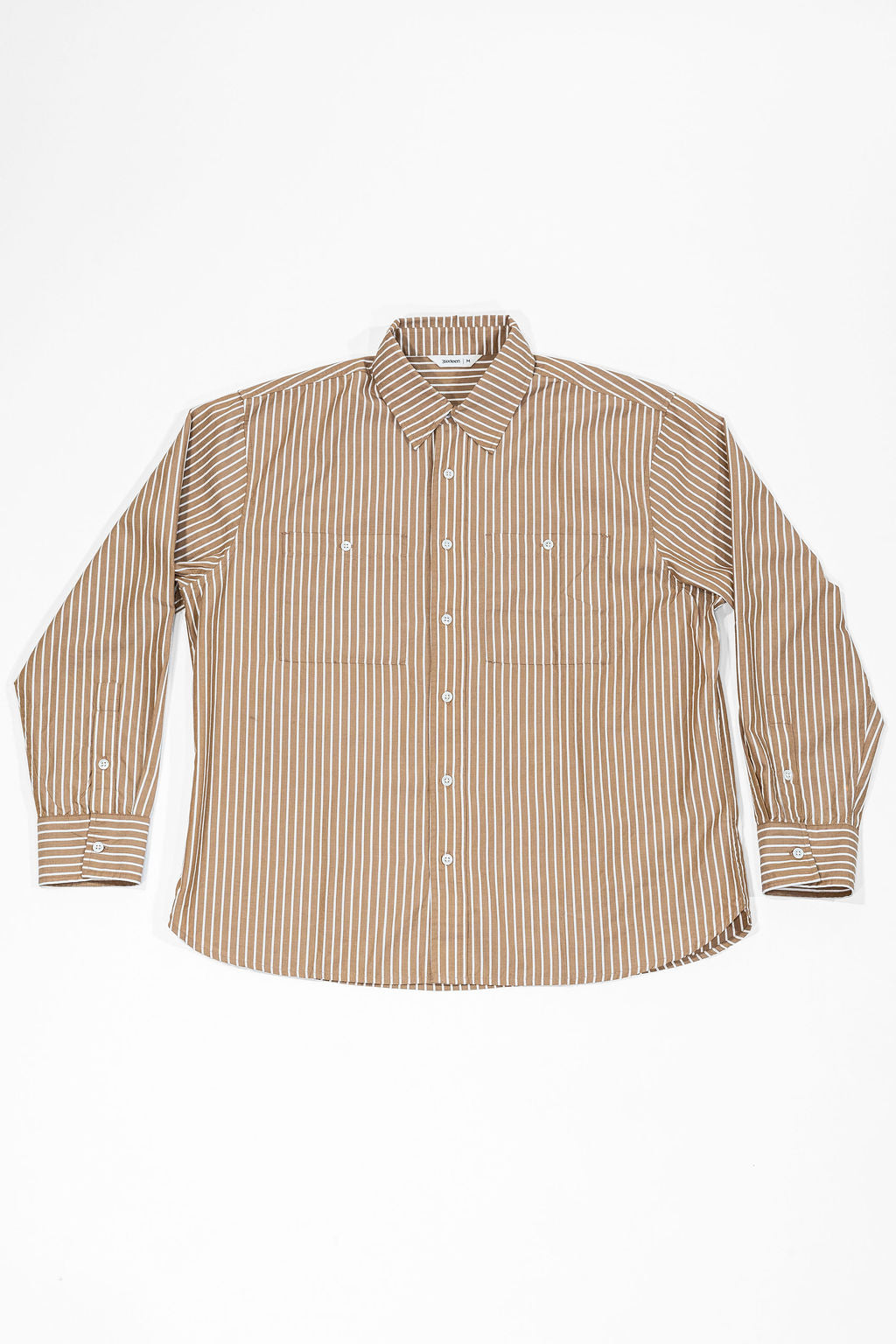3sixteen Commuter Shirt - Brown Ecru Stripe