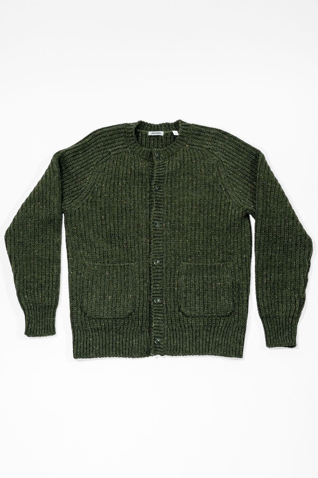 3sixteen Fisherman Cardigan - Hunter Green