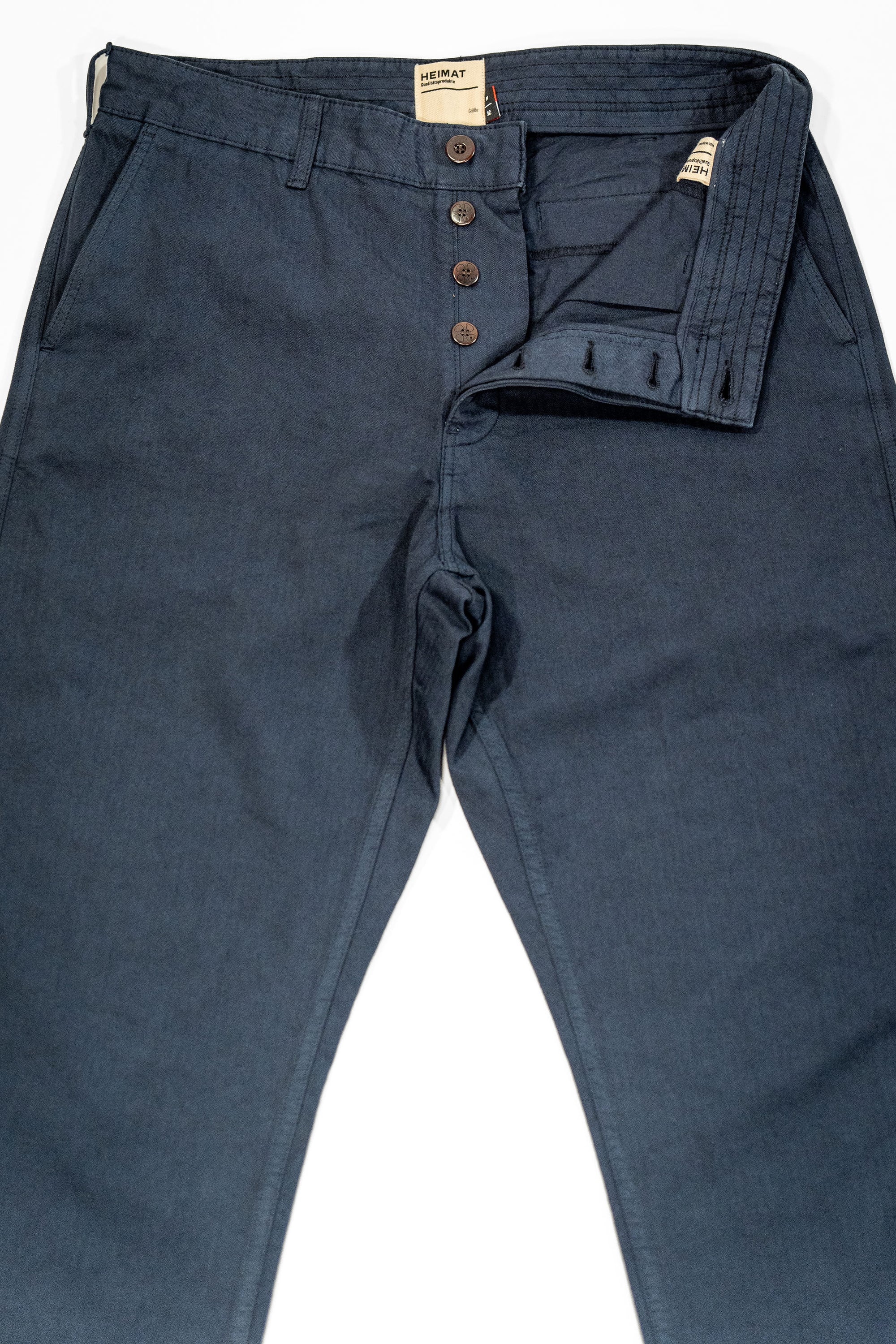 Heimat Textil Journey Pant Jet Pocket - Herringbone Ink