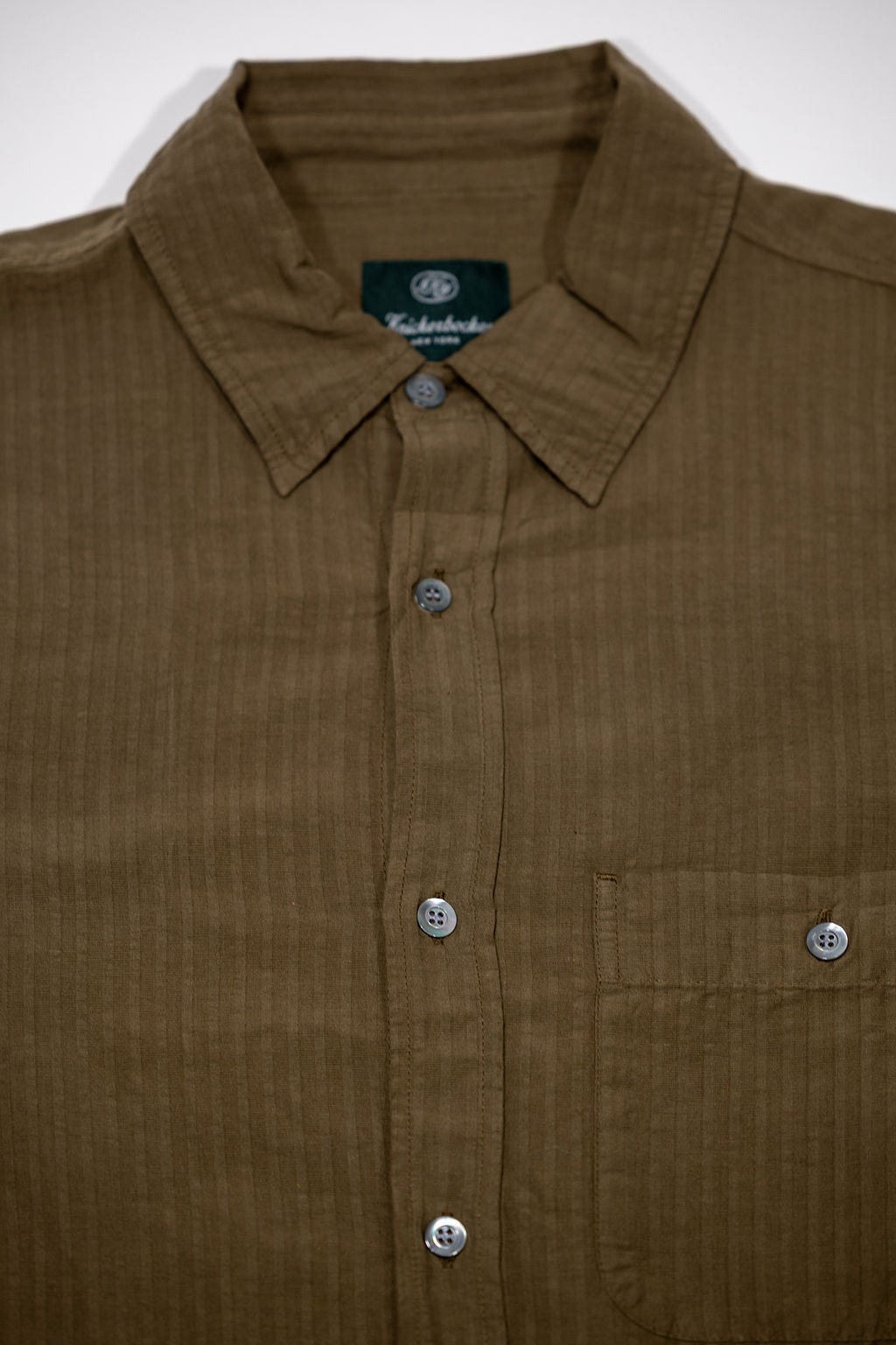 Knickerbocker Jones Cotton & Linen Shirt - Olive