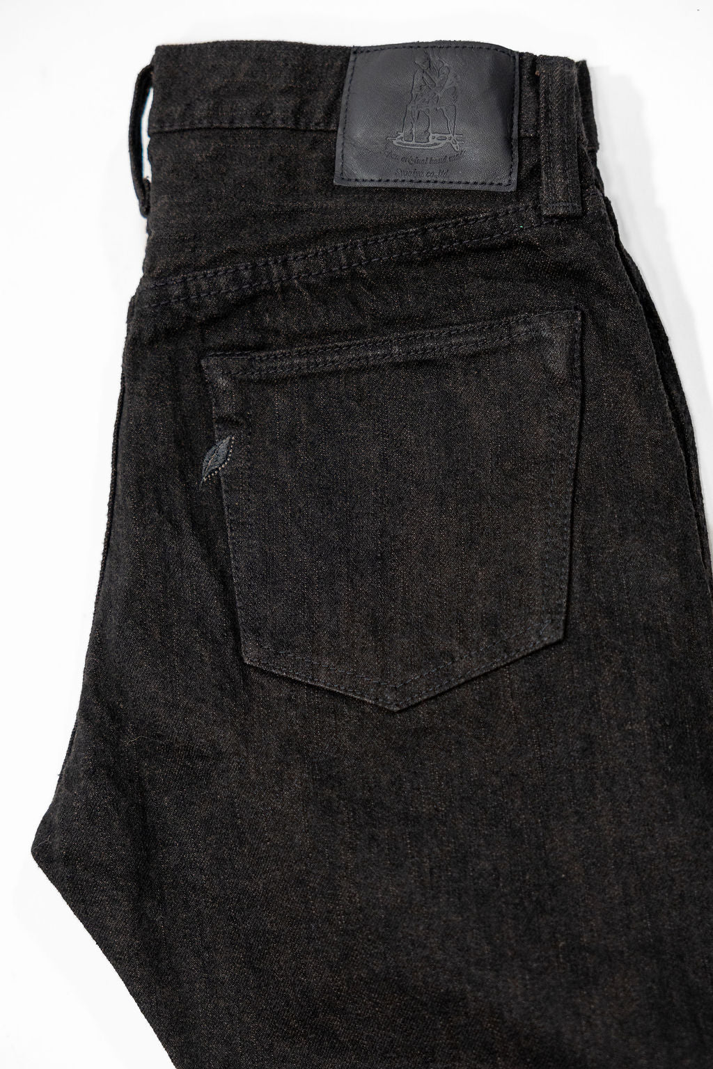 Pure Blue Japan TCD-019-BR Relaxed Tapered - 14oz Teacore Black Denim