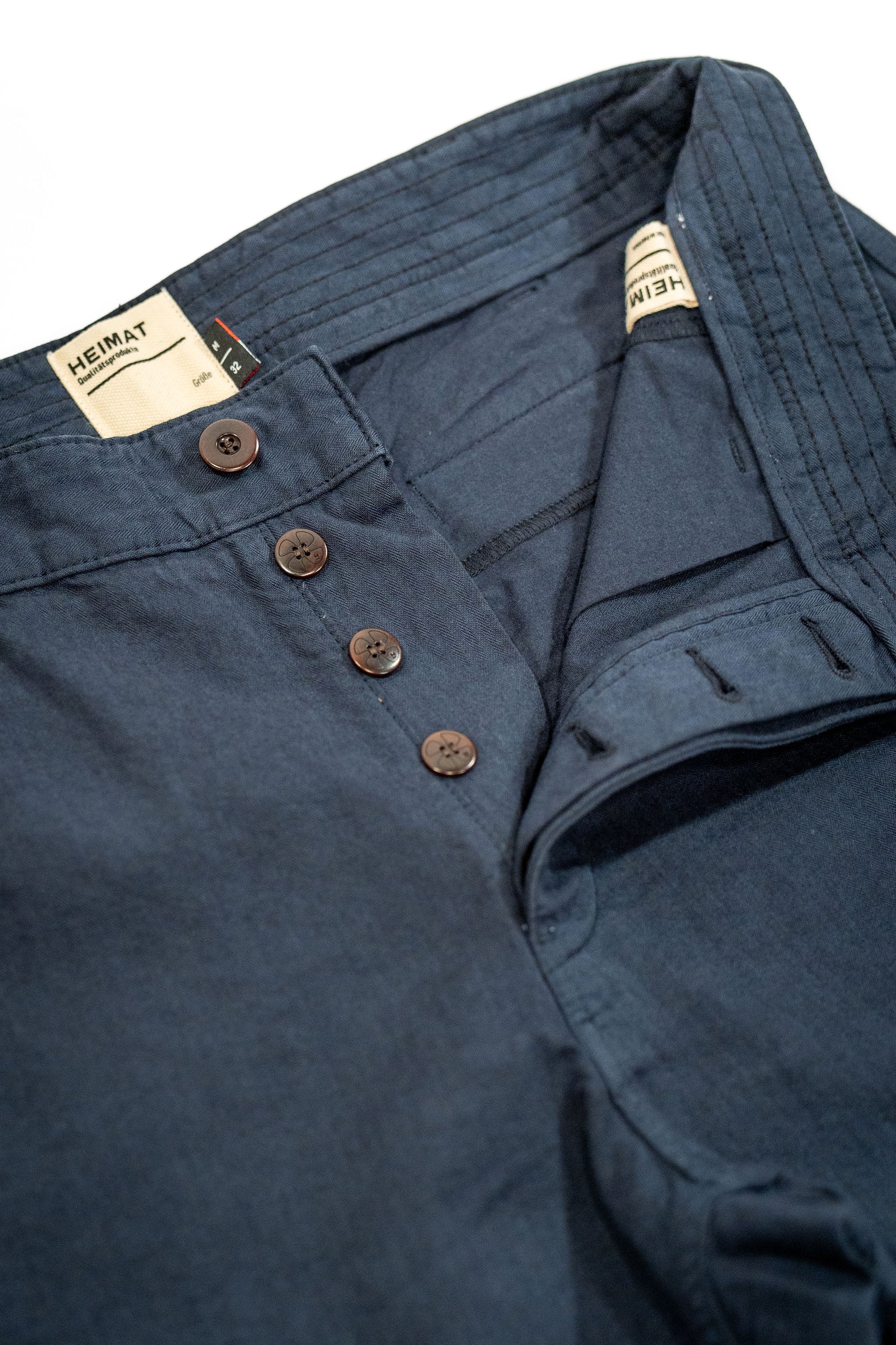 Heimat Textil Journey Pant Jet Pocket - Herringbone Ink