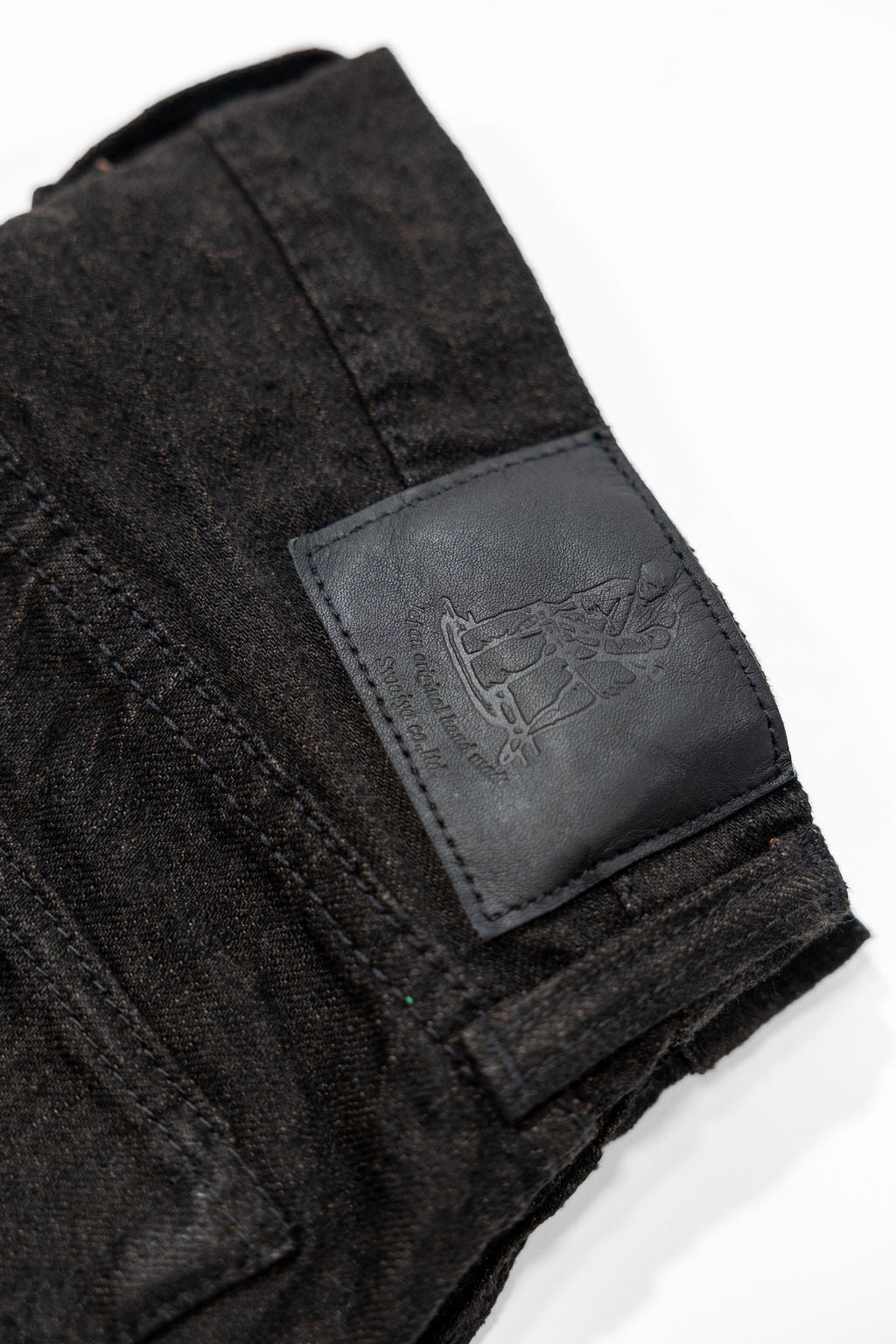 Pure Blue Japan TCD-019-BR Relaxed Tapered - 14oz Teacore Black Denim