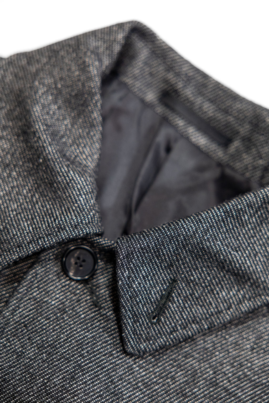 Knickerbocker Hudson Shetland Overcoat - Black Pepper Wool & Linen