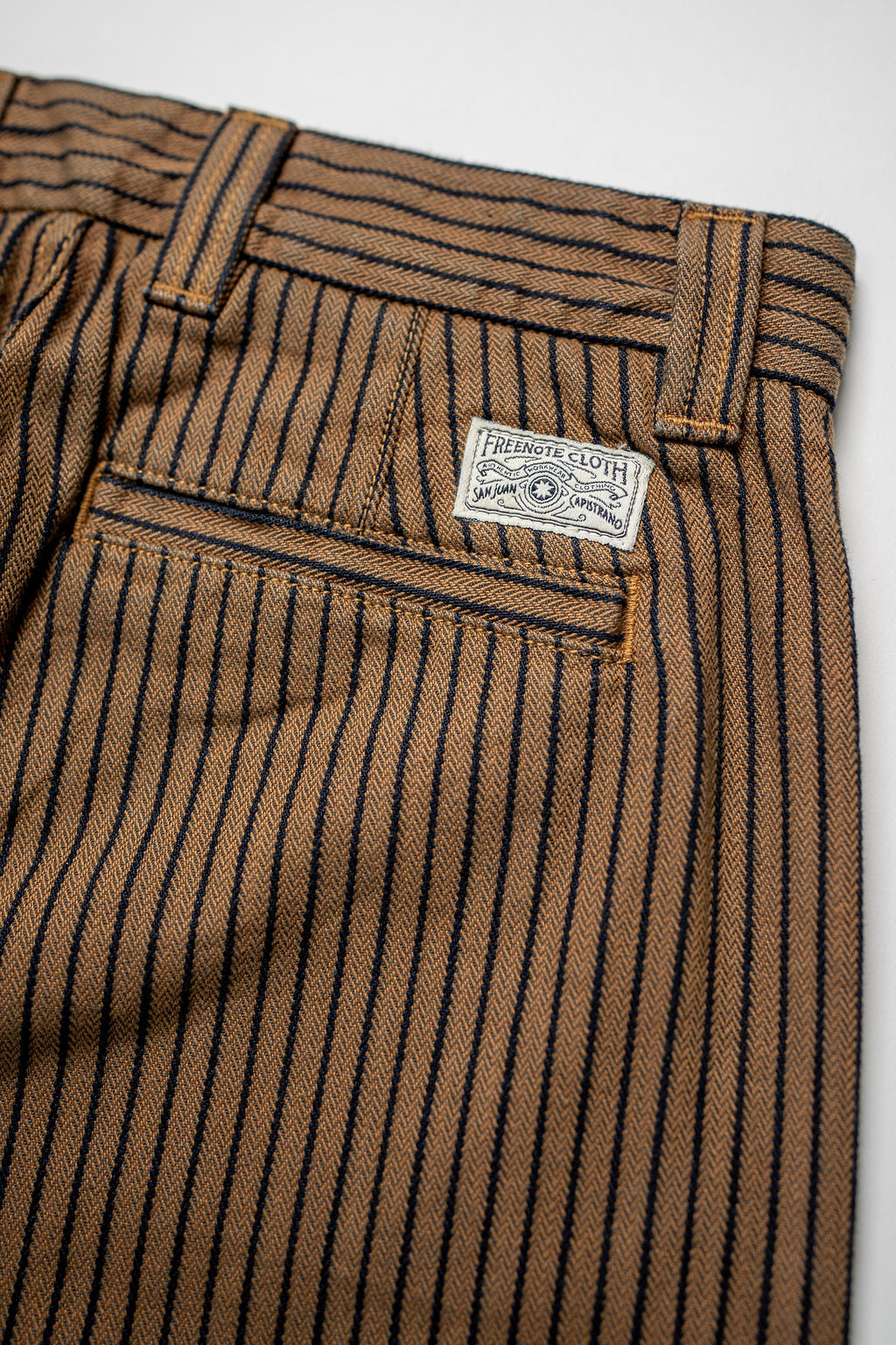 Freenote Cloth Deck Pant - Brown Herringbone Dobby