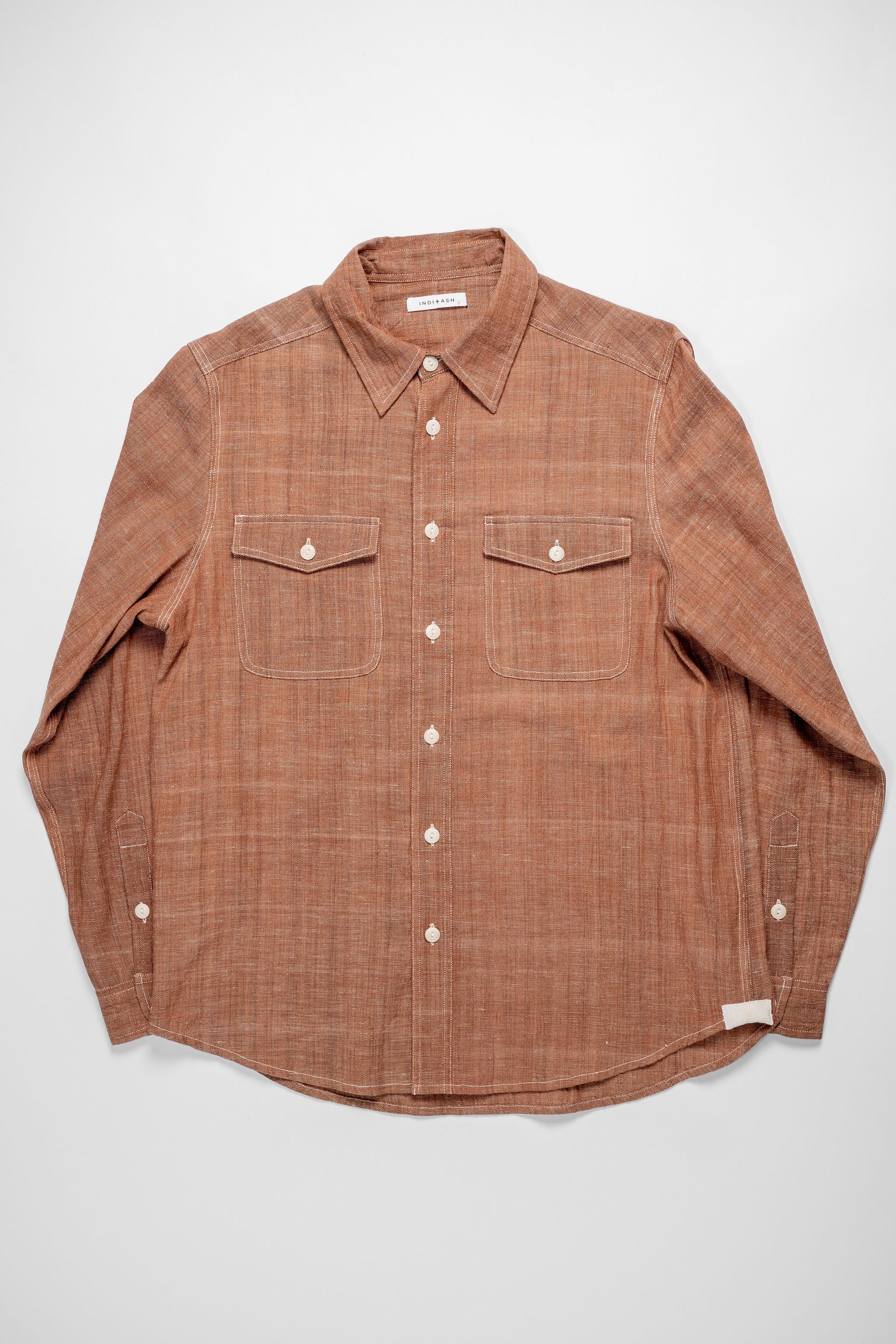 Indi + Ash L/S Smith Workshirt - Cutch/Natural