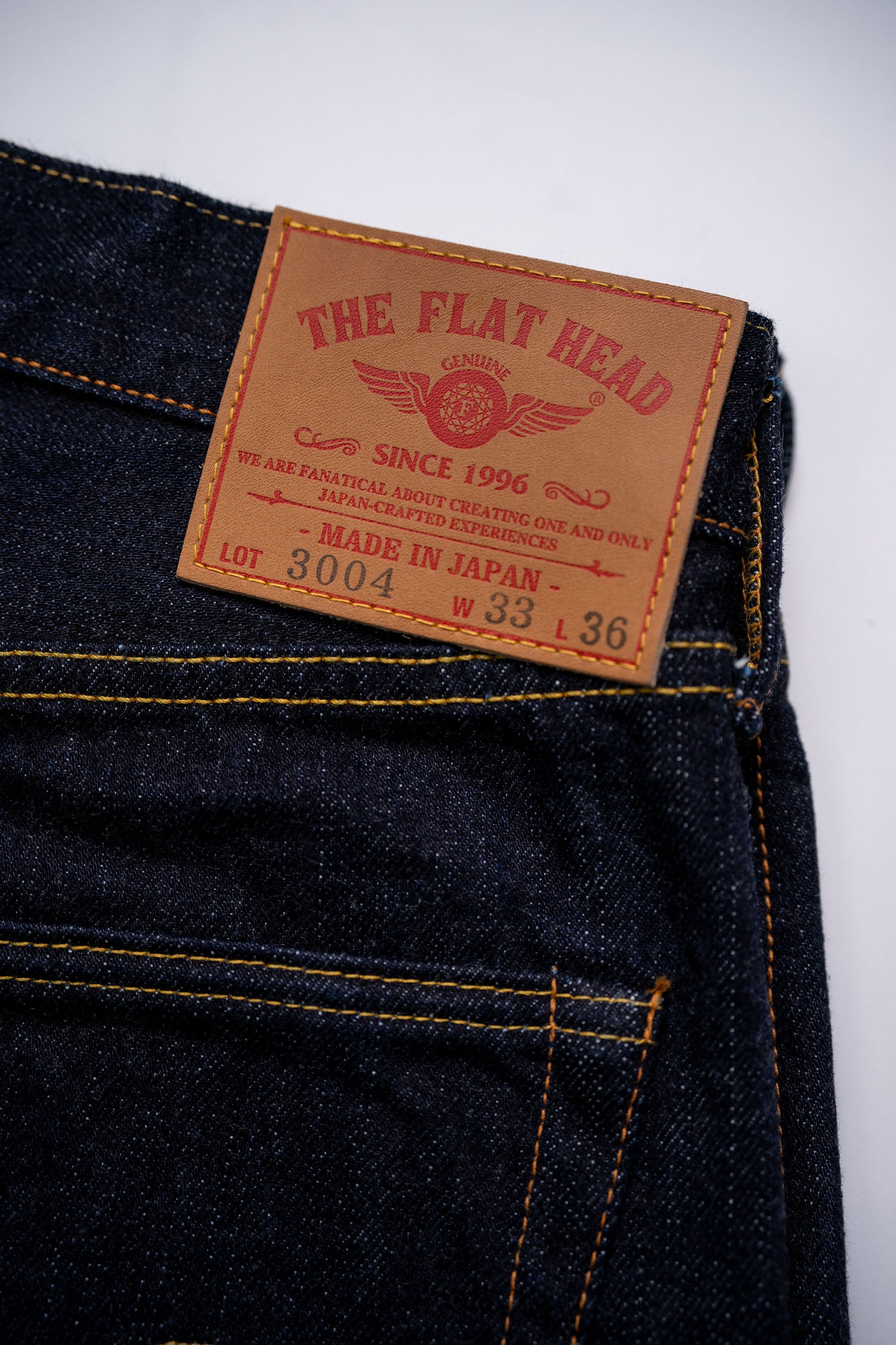 The Flat Head FN-3004 Straight Tapered - 14.5oz Selvedge Denim (One Washed)