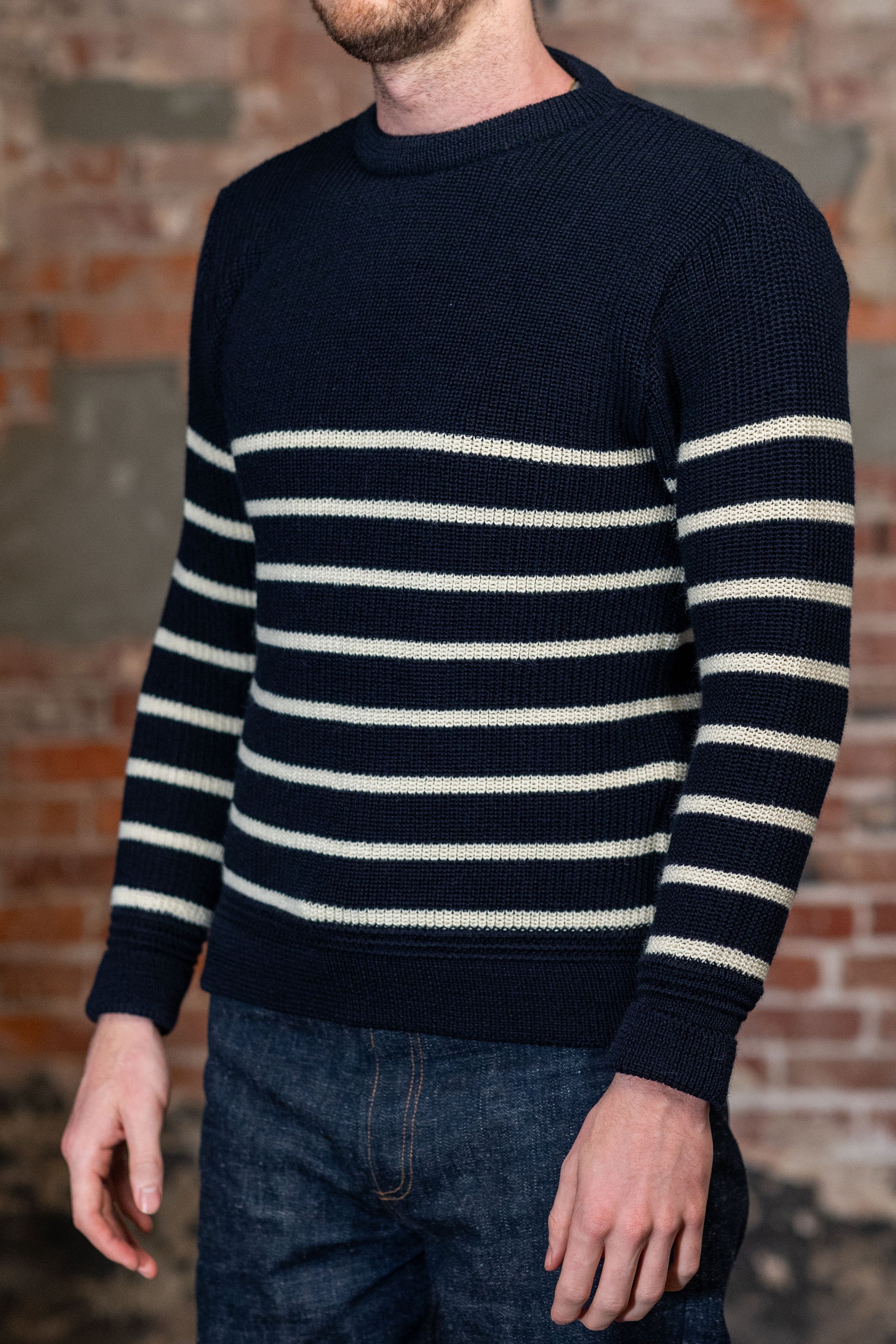 Heimat Textil Signal Sweater - Ink/Seashell Mariner