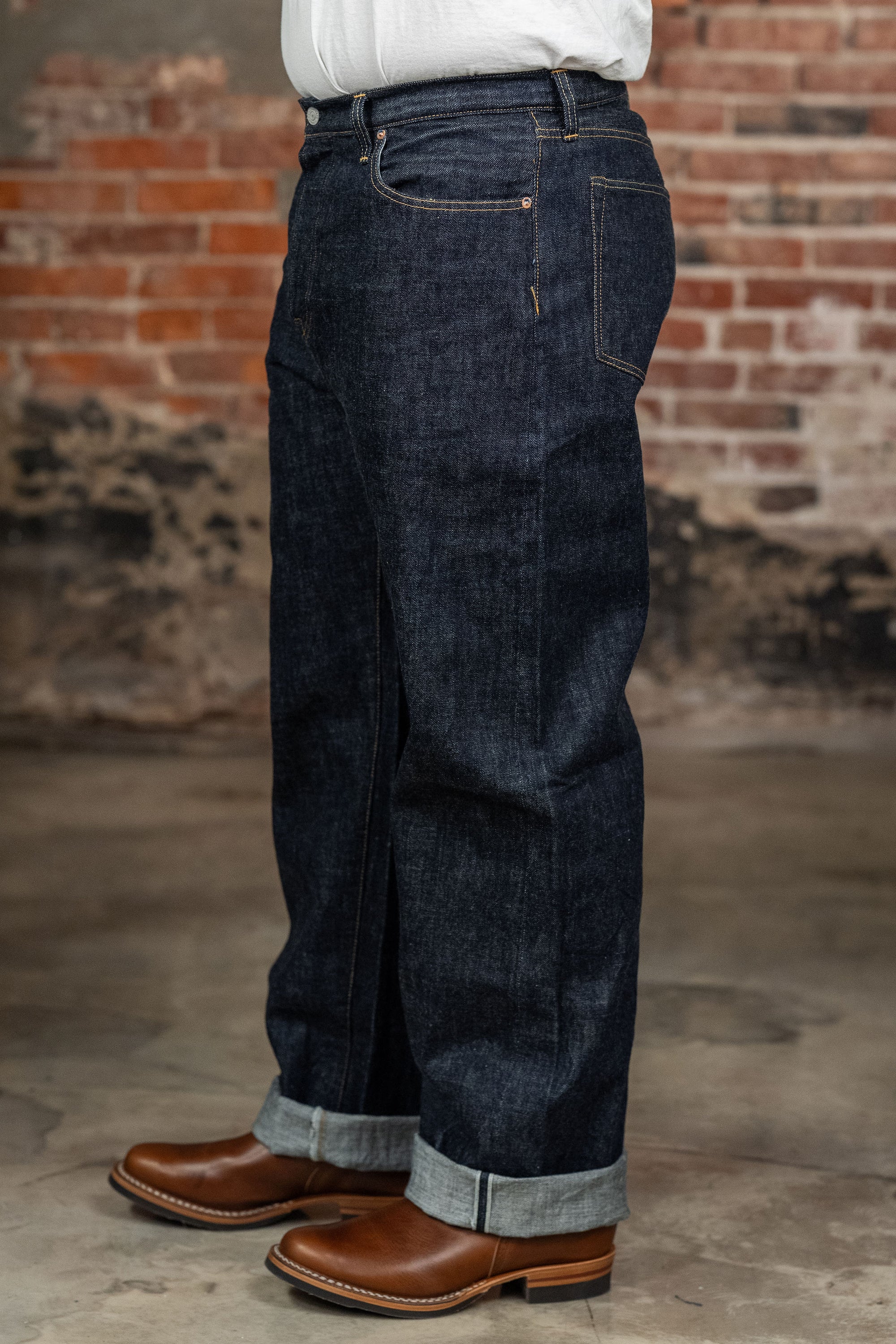 Omoto Denim 0815 13.5oz Denim Loose Fit - Indigo One-Washed