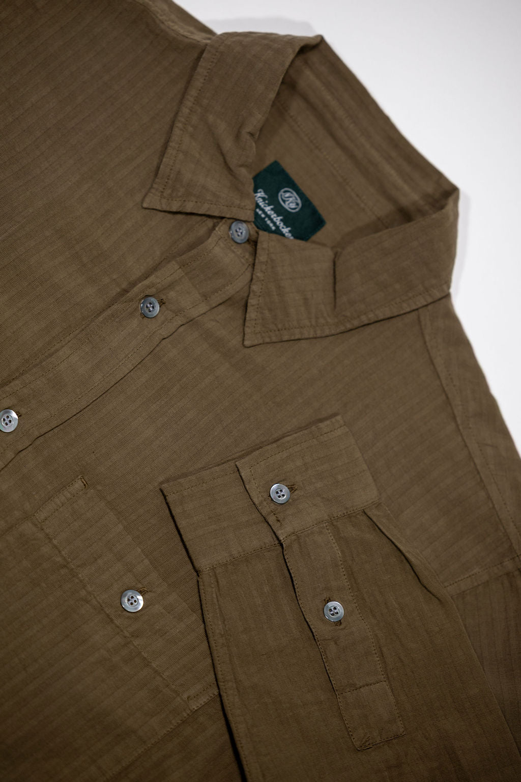 Knickerbocker Jones Cotton & Linen Shirt - Olive