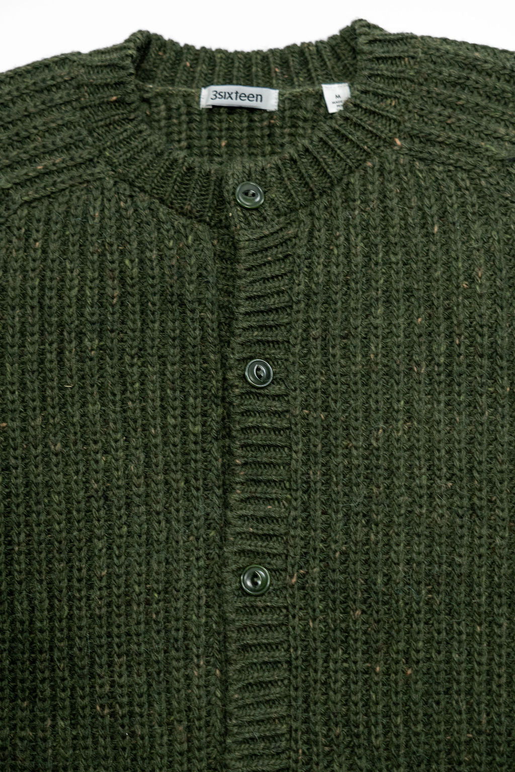 3sixteen Fisherman Cardigan - Hunter Green
