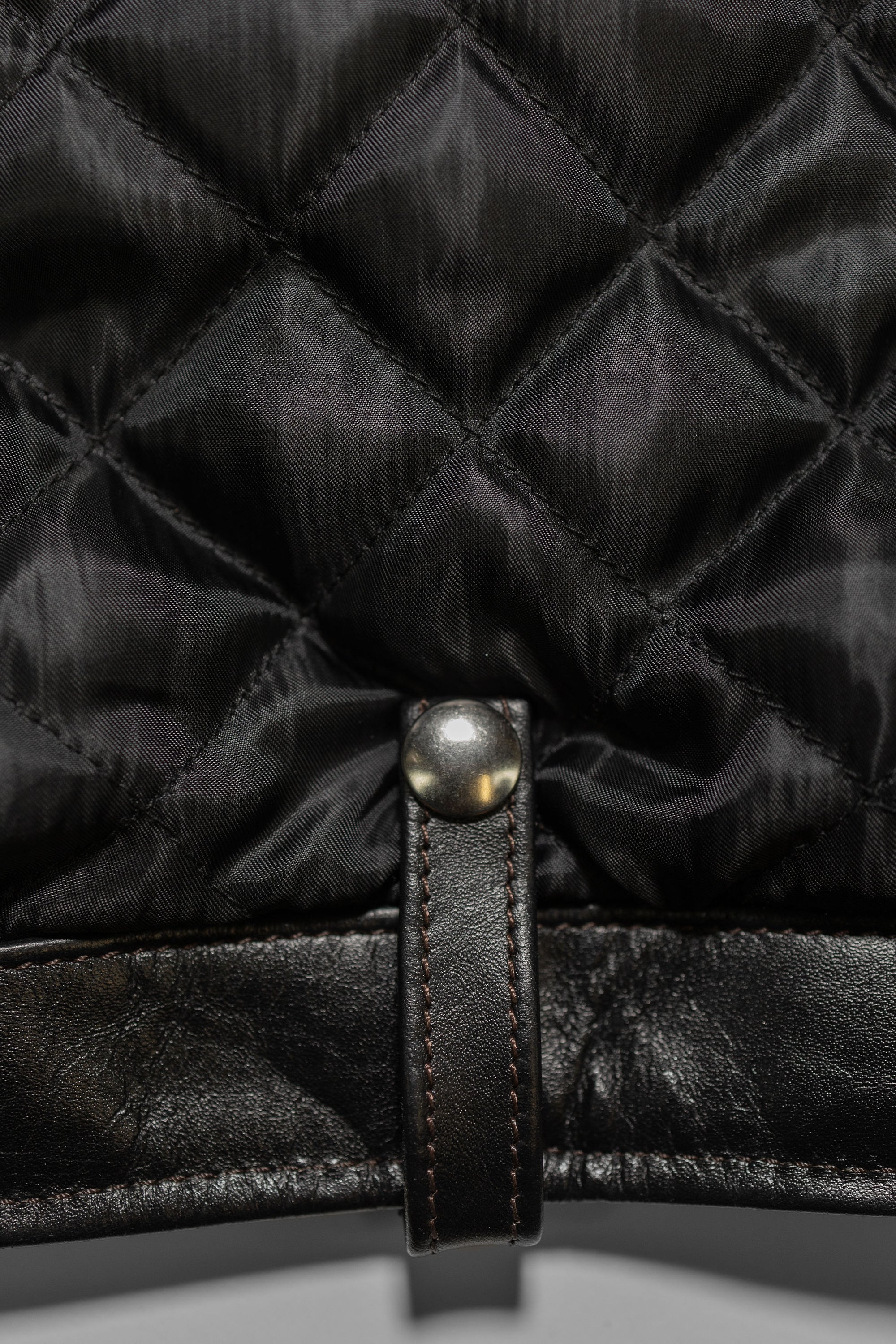 Double Helix - Innovator with Fur Collar Black Teacore Horsehide