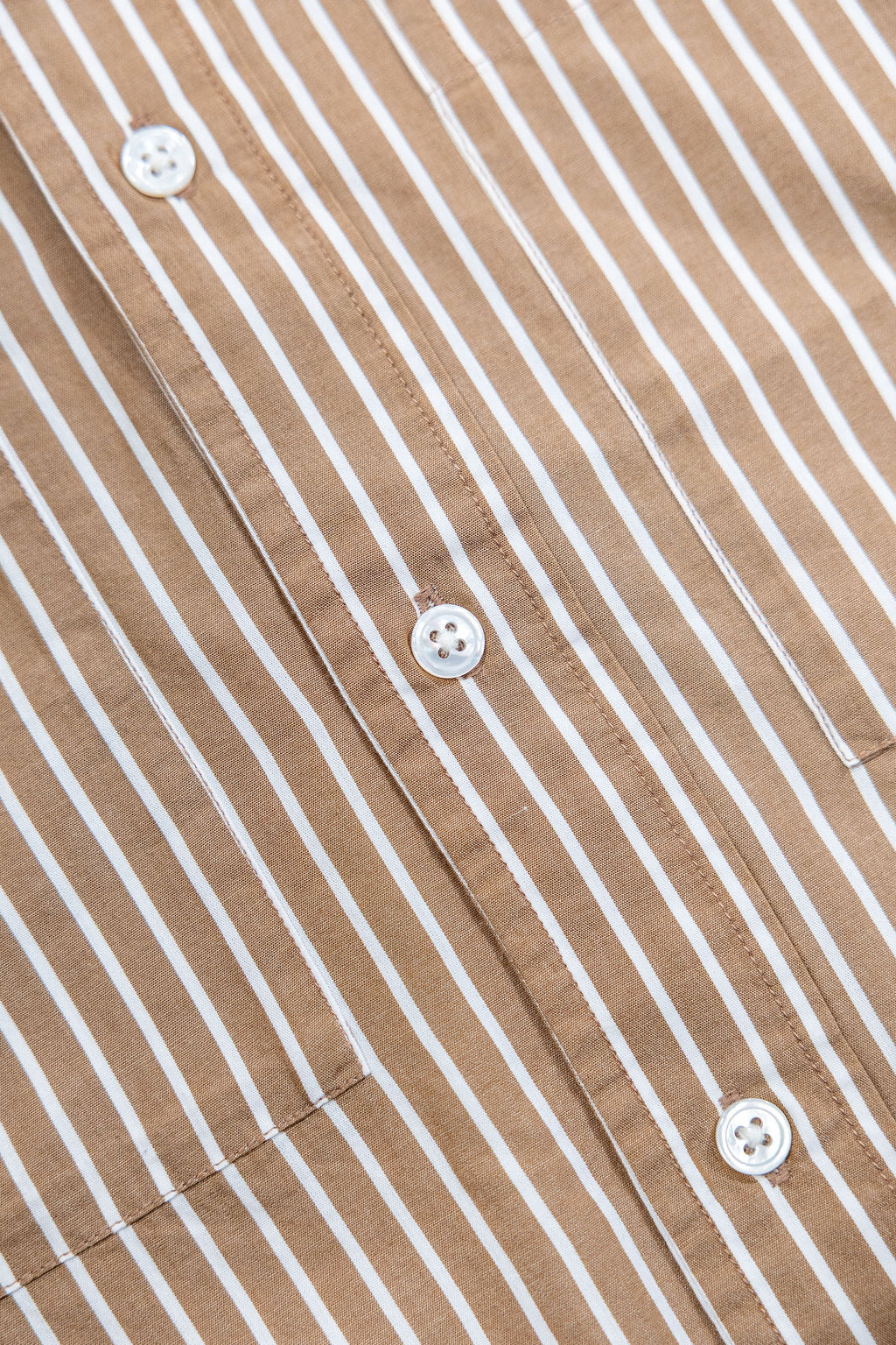 3sixteen Commuter Shirt - Brown Ecru Stripe