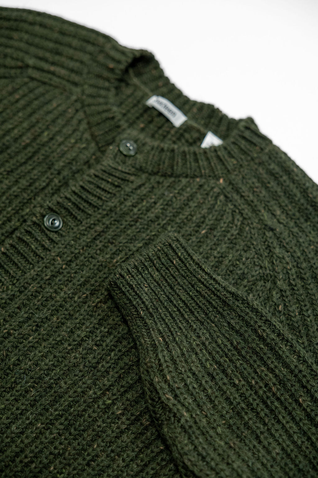 3sixteen Fisherman Cardigan - Hunter Green