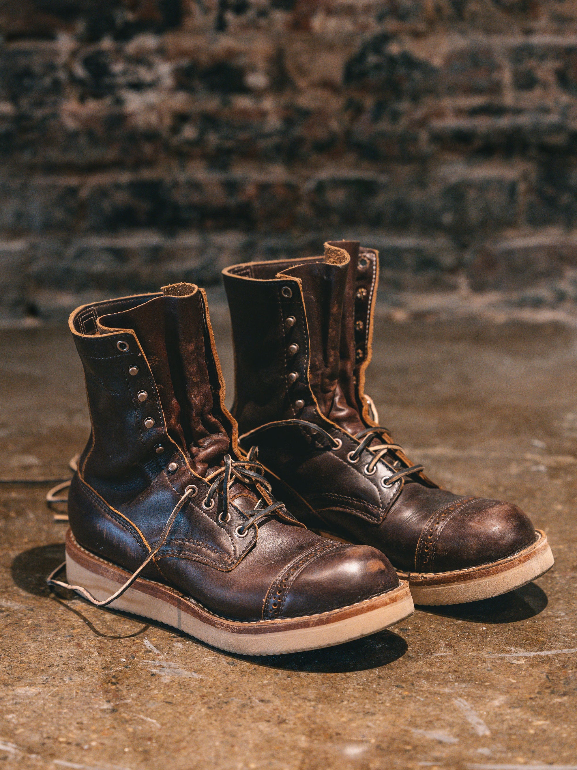 White's Boots x Franklin & Poe Broad Street Bully Boot - 8" Brown Double Shot